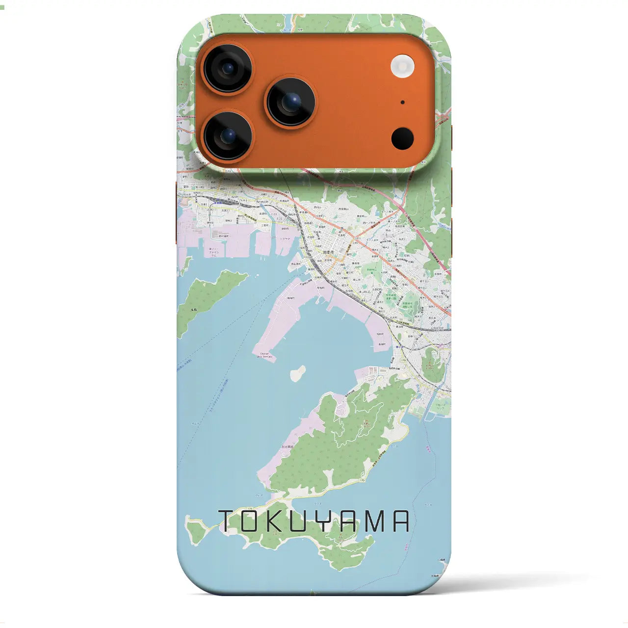 【徳山(山口県)】地図柄iPhoneケース(バックカバータイプ)