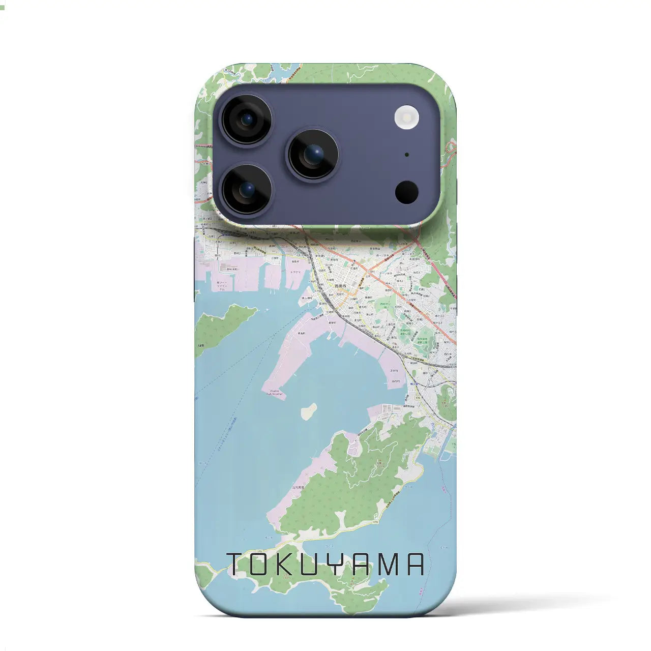 【徳山(山口県)】地図柄iPhoneケース(バックカバータイプ)ナチュラル・iPhone 17 Pro Max 用