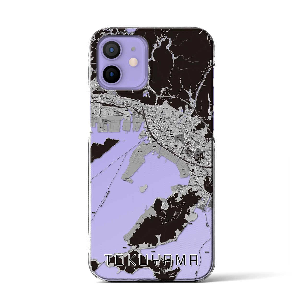 【徳山(山口県)】地図柄iPhoneケース(クリアタイプ)