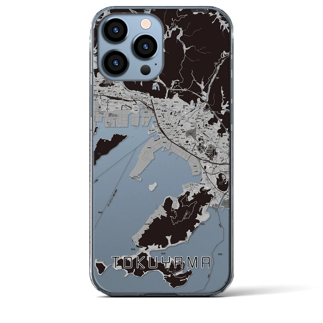 【徳山(山口県)】地図柄iPhoneケース(クリアタイプ)