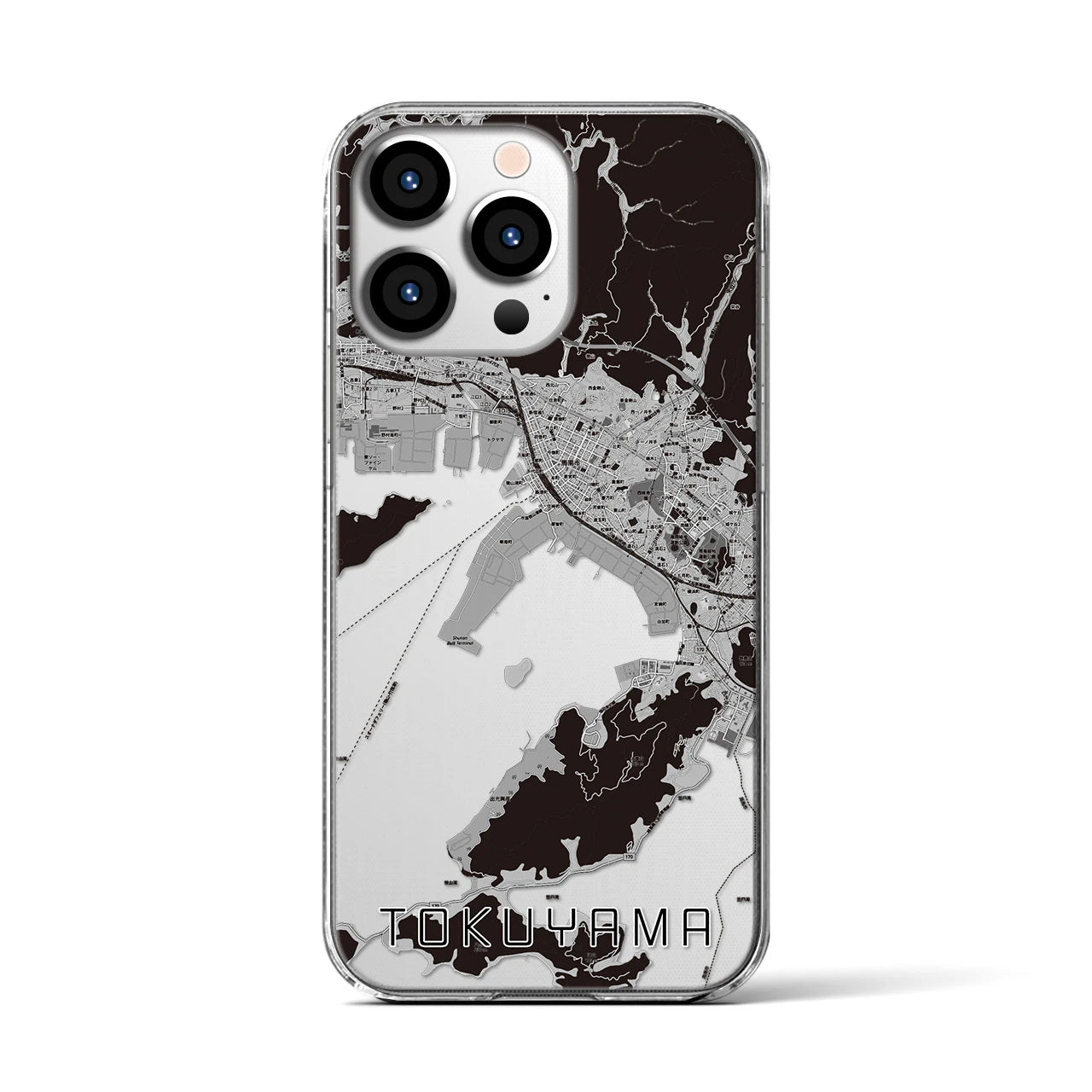 【徳山(山口県)】地図柄iPhoneケース(クリアタイプ)