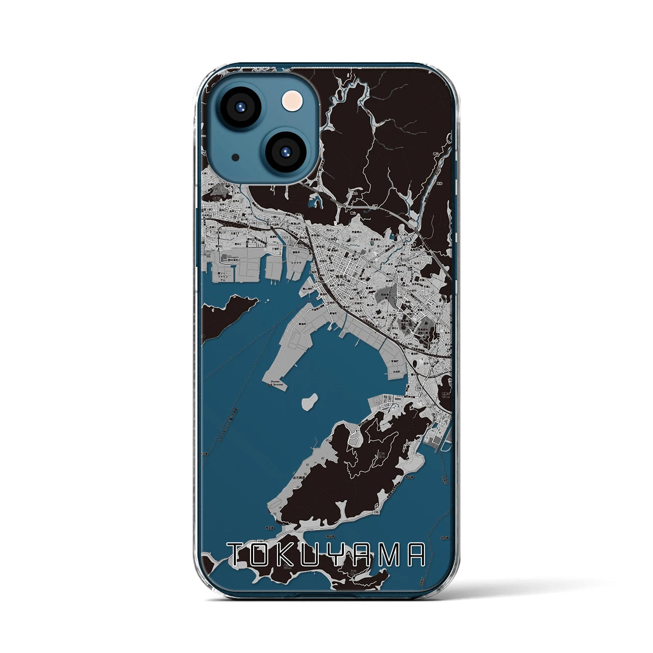 【徳山(山口県)】地図柄iPhoneケース(クリアタイプ)