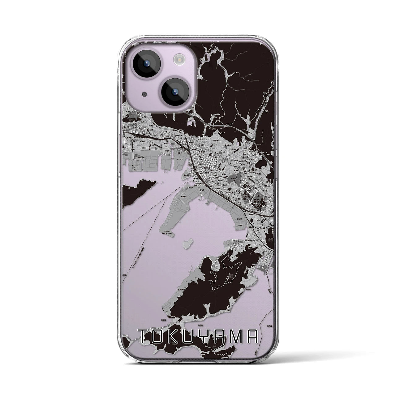 【徳山(山口県)】地図柄iPhoneケース(クリアタイプ)