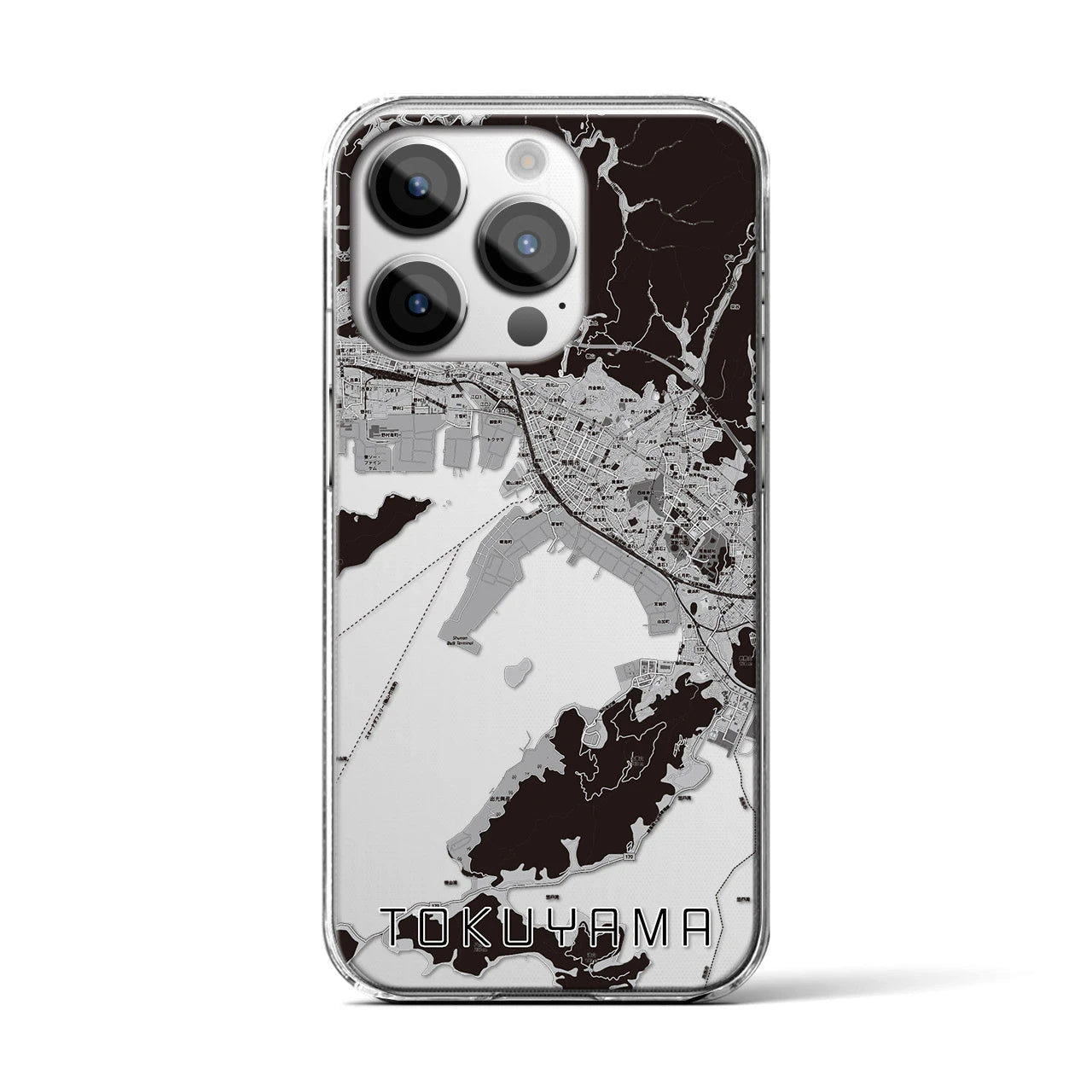 【徳山(山口県)】地図柄iPhoneケース(クリアタイプ)