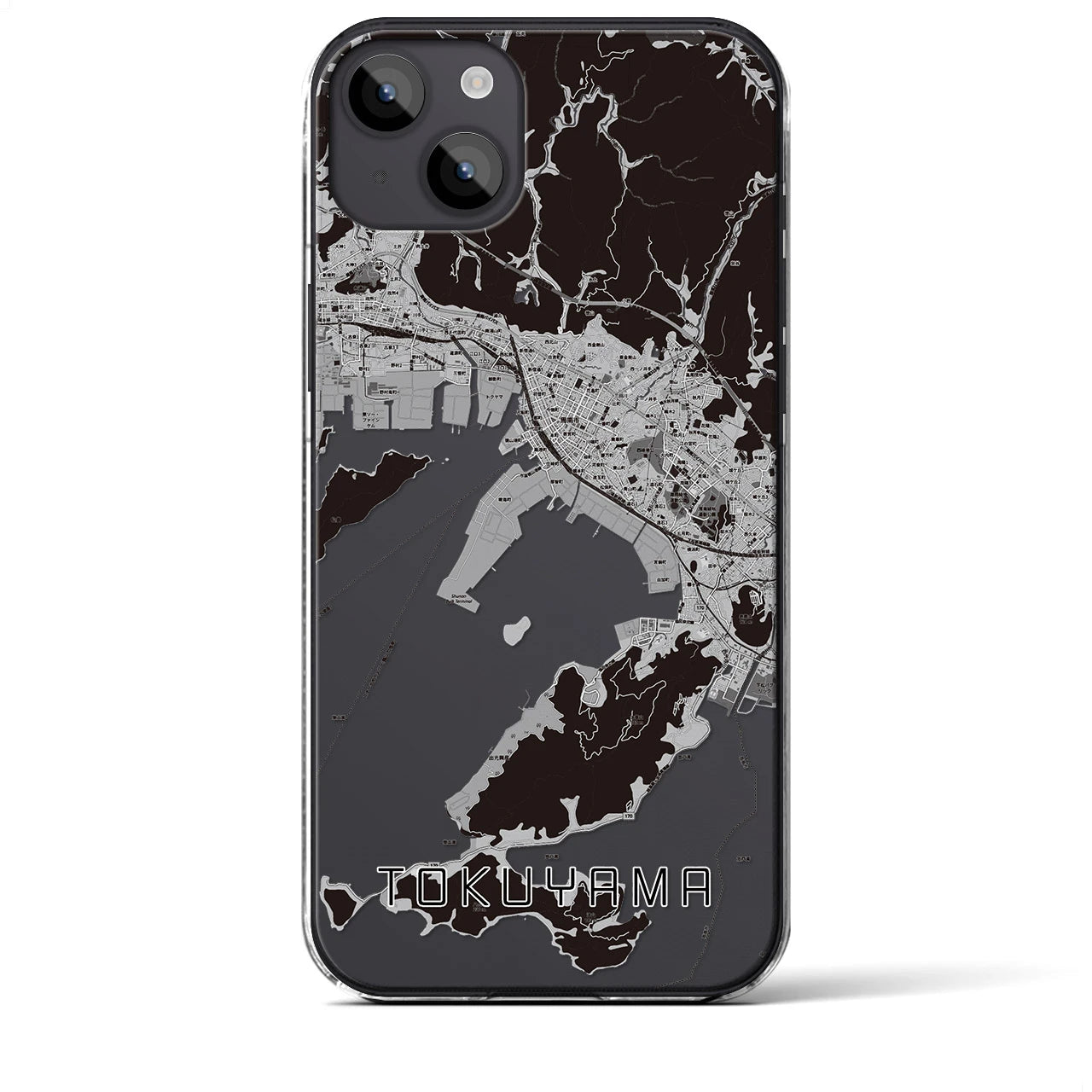 【徳山(山口県)】地図柄iPhoneケース(クリアタイプ)