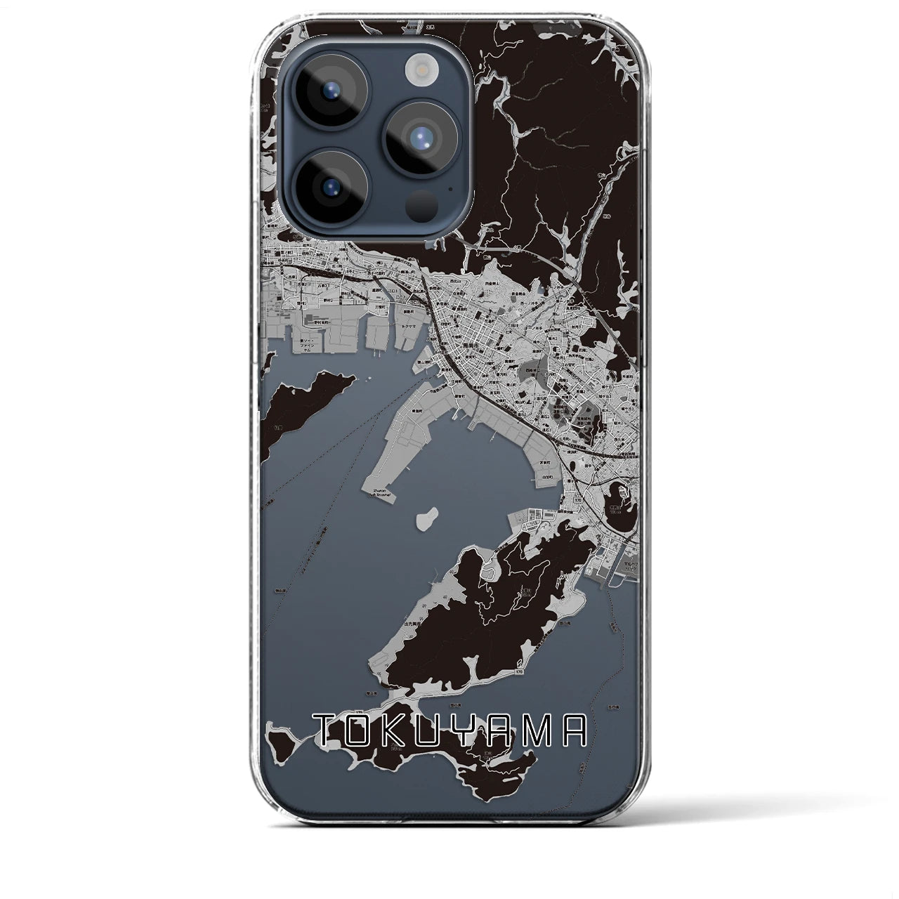 【徳山(山口県)】地図柄iPhoneケース(クリアタイプ)