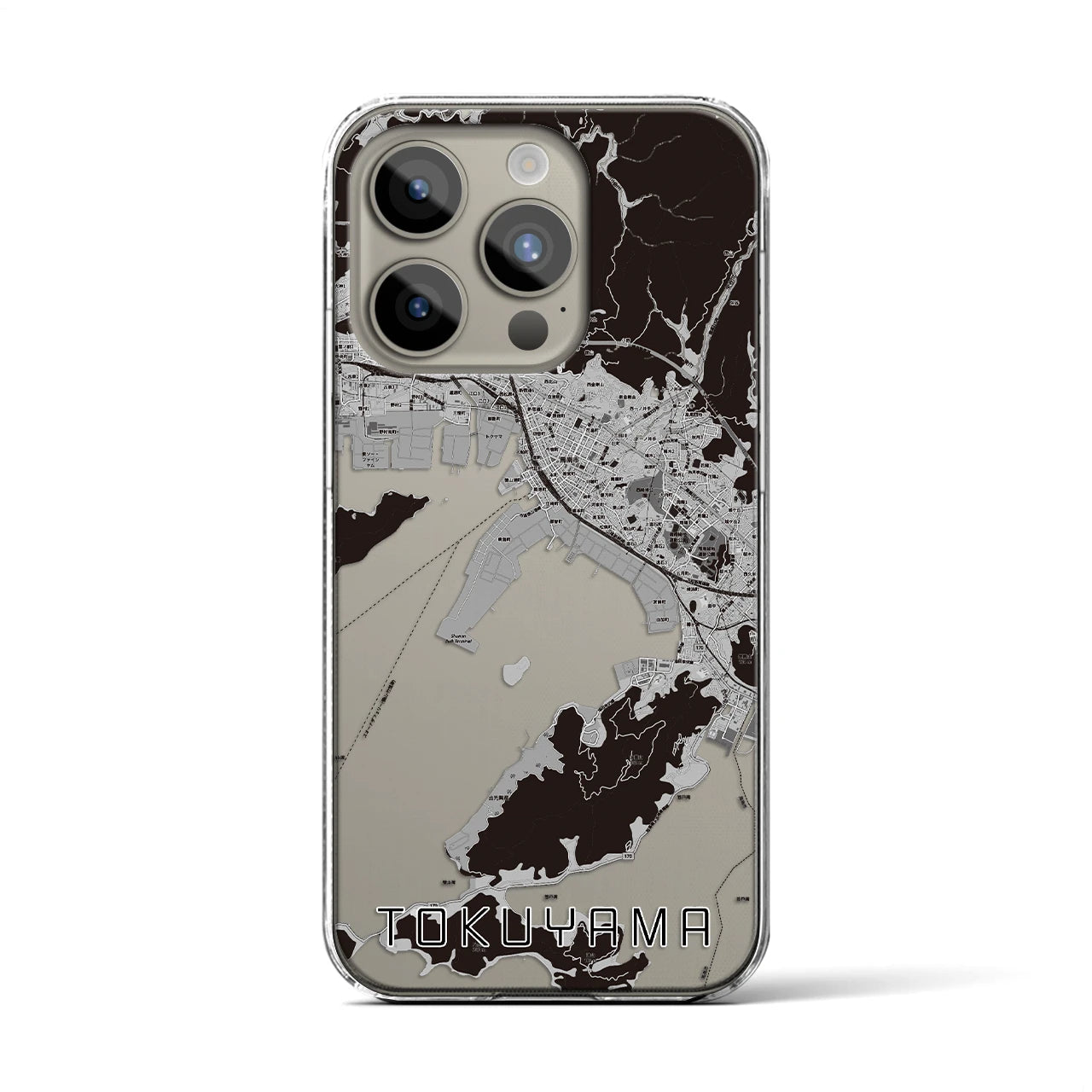 【徳山(山口県)】地図柄iPhoneケース(クリアタイプ)