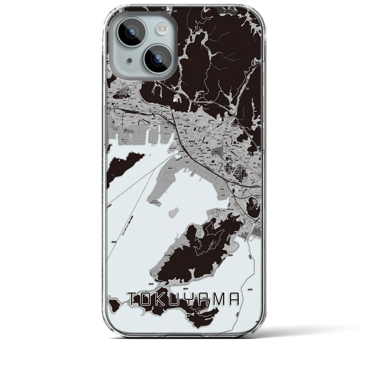 【徳山(山口県)】地図柄iPhoneケース(クリアタイプ)