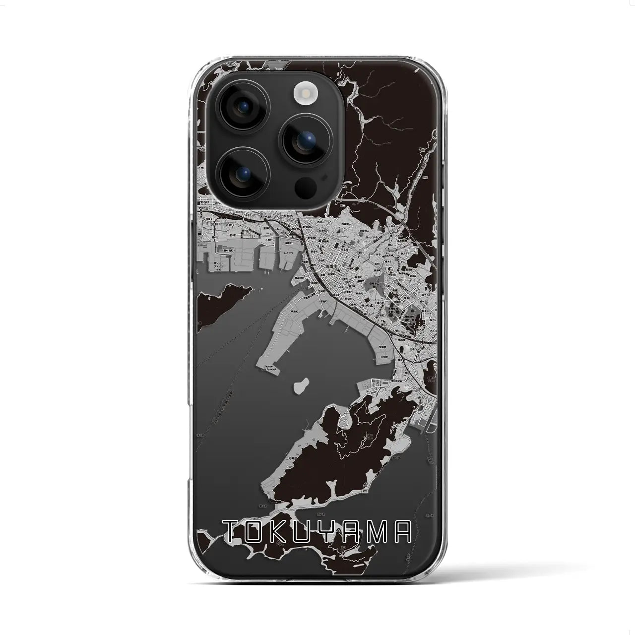 【徳山(山口県)】地図柄iPhoneケース(クリアタイプ)