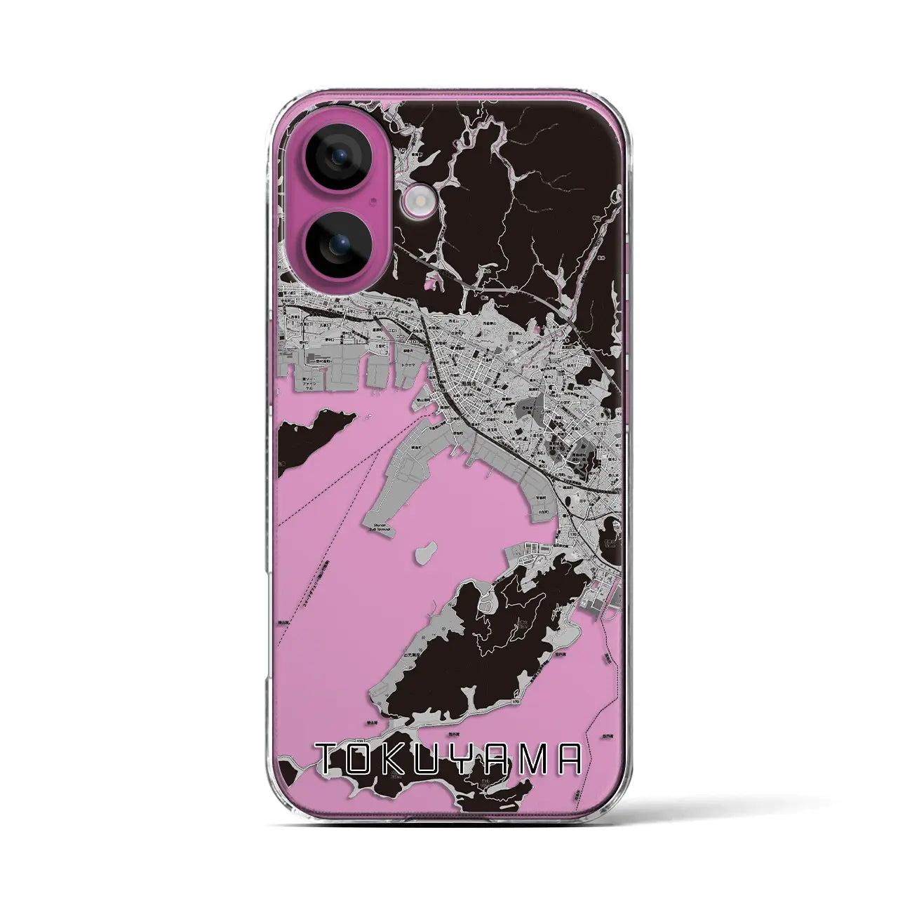 【徳山(山口県)】地図柄iPhoneケース(クリアタイプ)