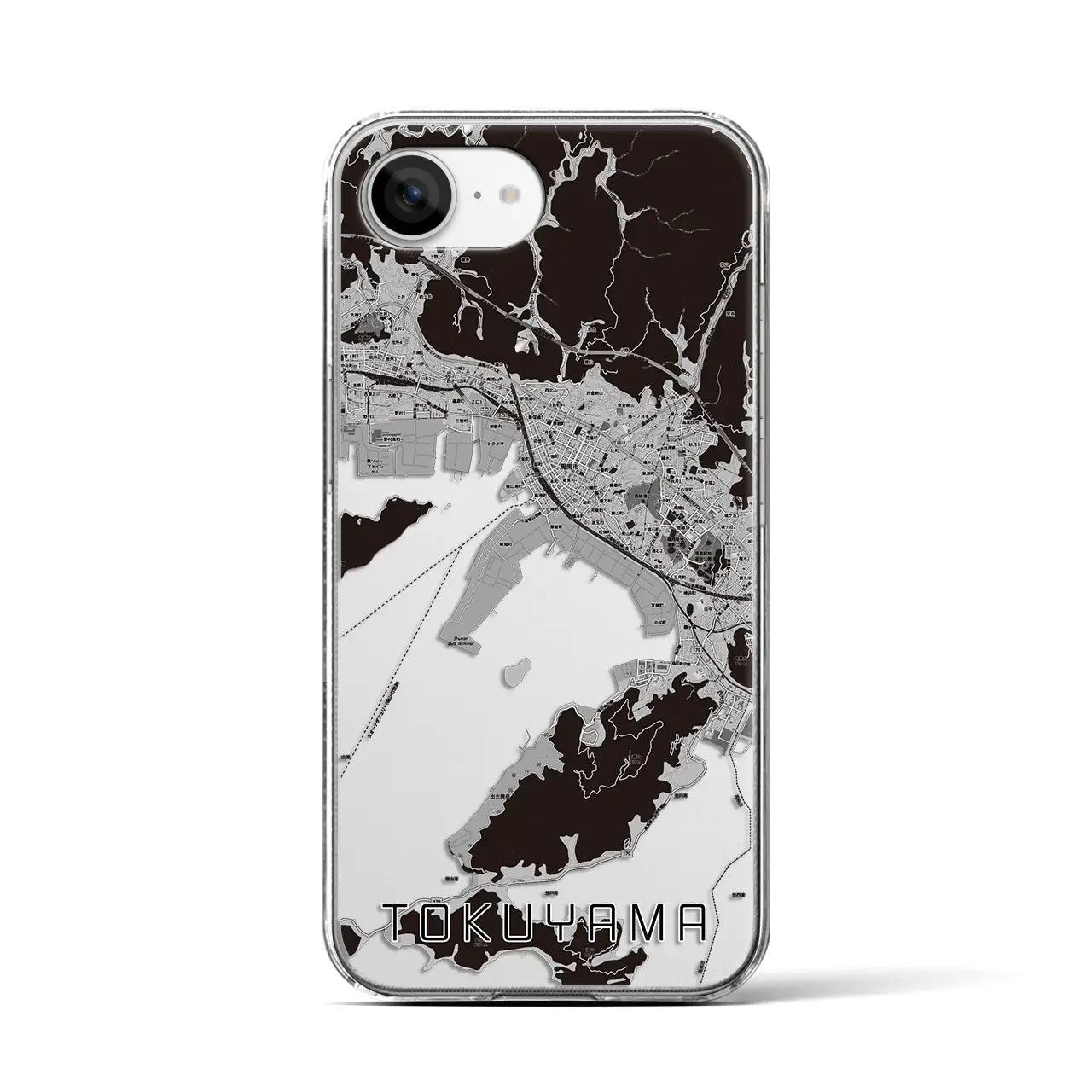 【徳山(山口県)】地図柄iPhoneケース(クリアタイプ)
