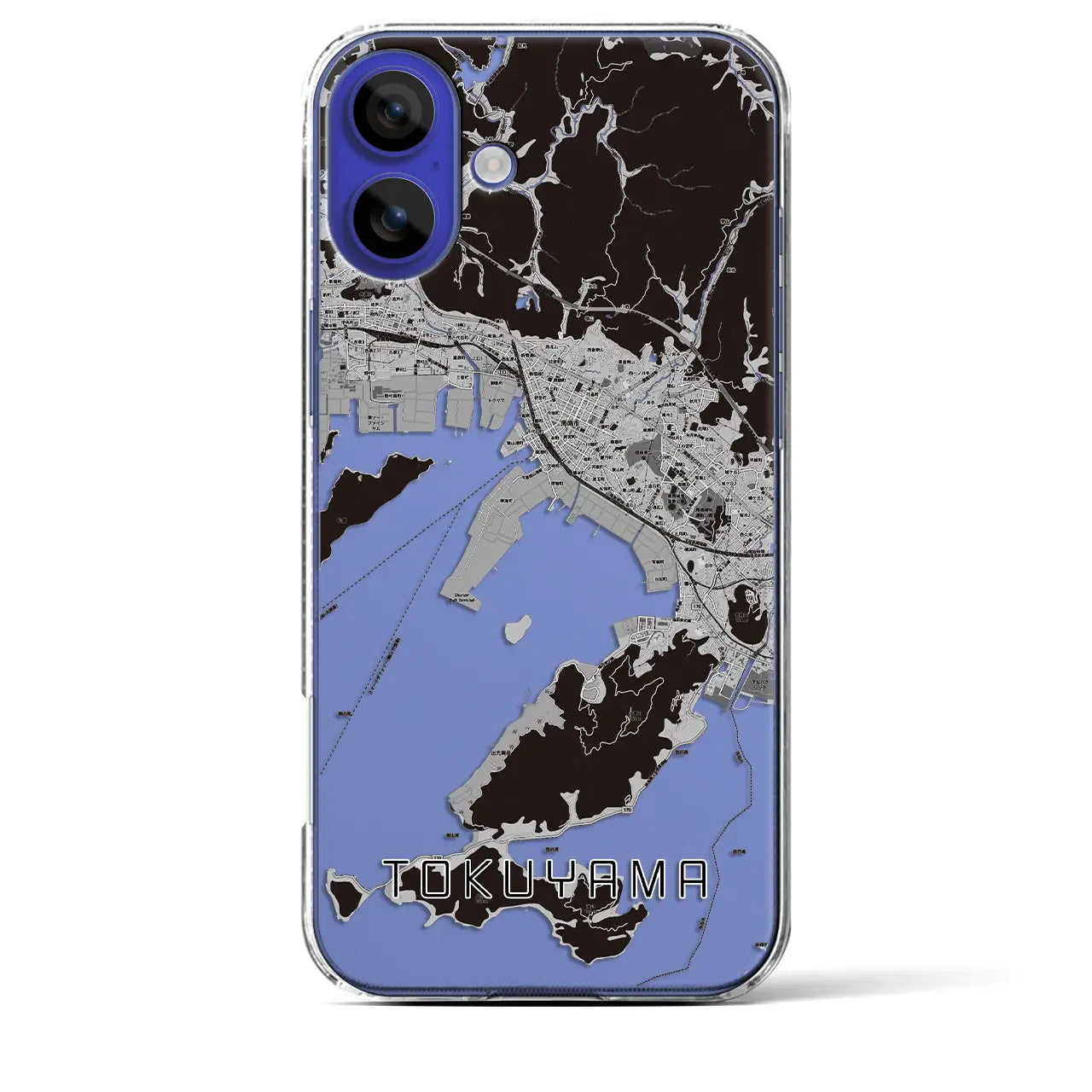 【徳山(山口県)】地図柄iPhoneケース(クリアタイプ)