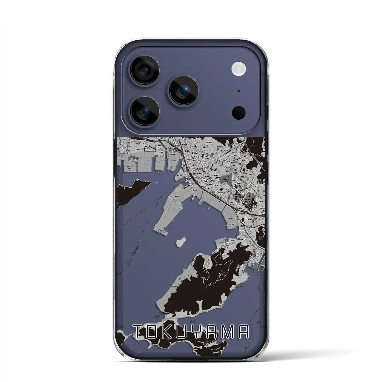 【徳山(山口県)】地図柄iPhoneケース(クリアタイプ)