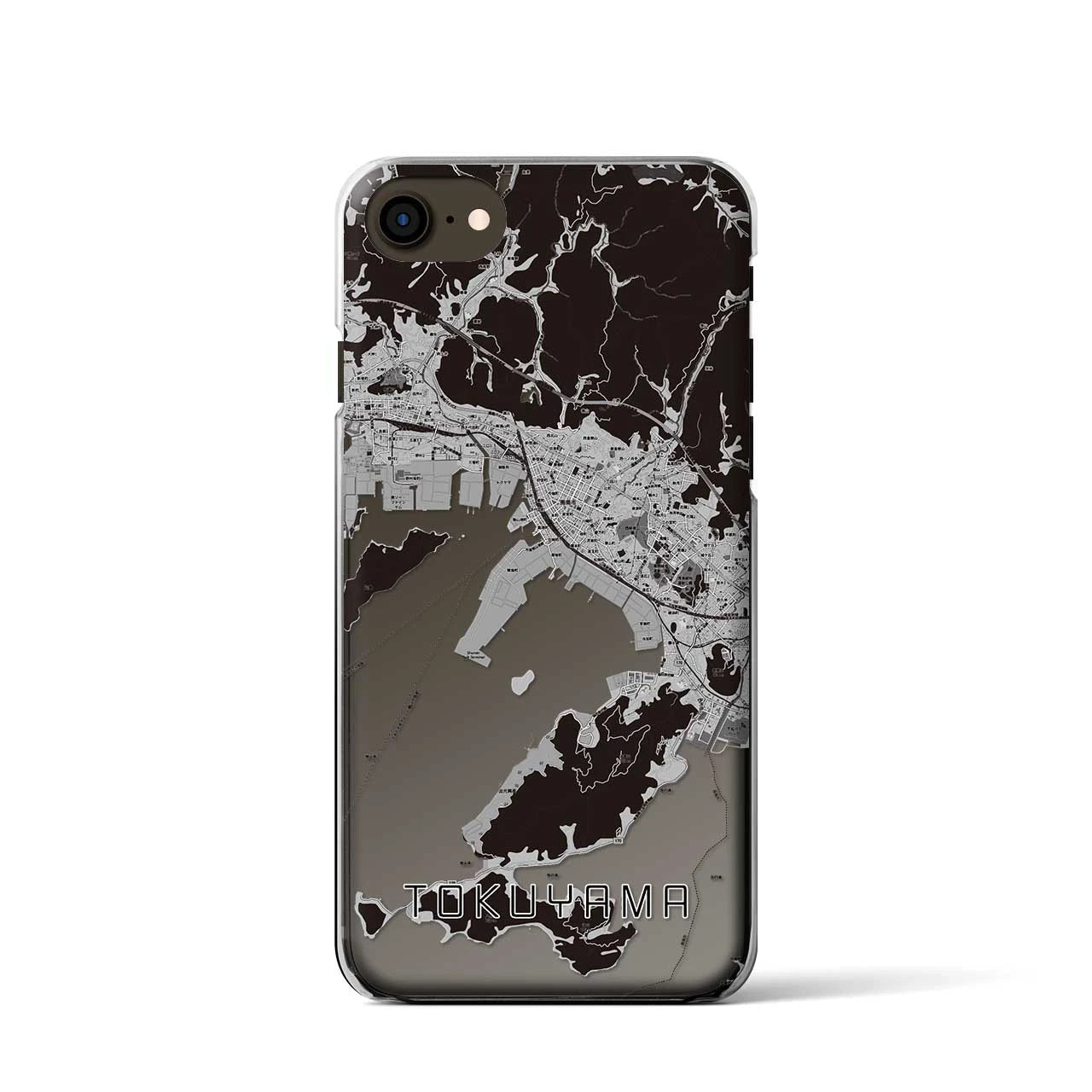 【徳山(山口県)】地図柄iPhoneケース(クリアタイプ)
