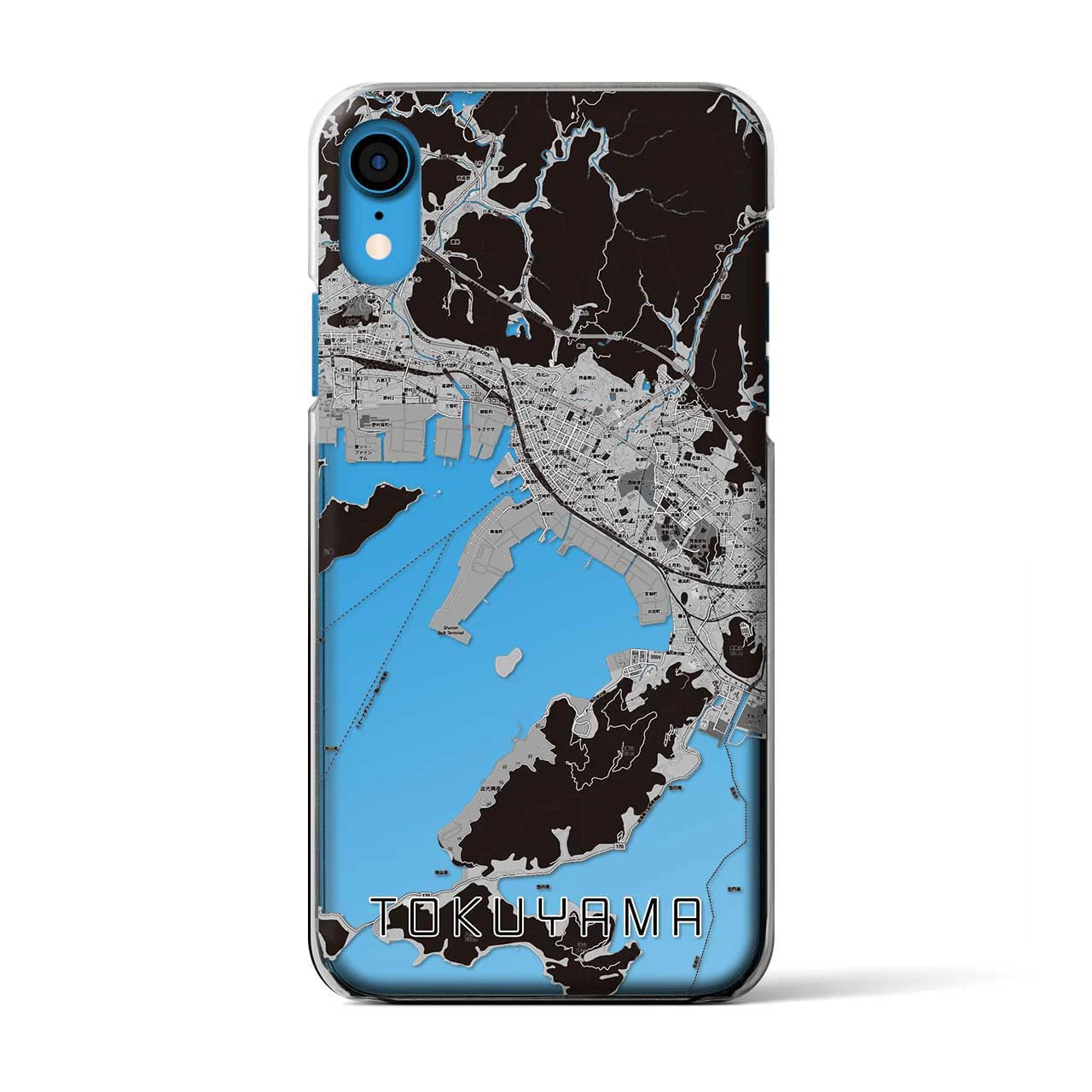 【徳山(山口県)】地図柄iPhoneケース(クリアタイプ)
