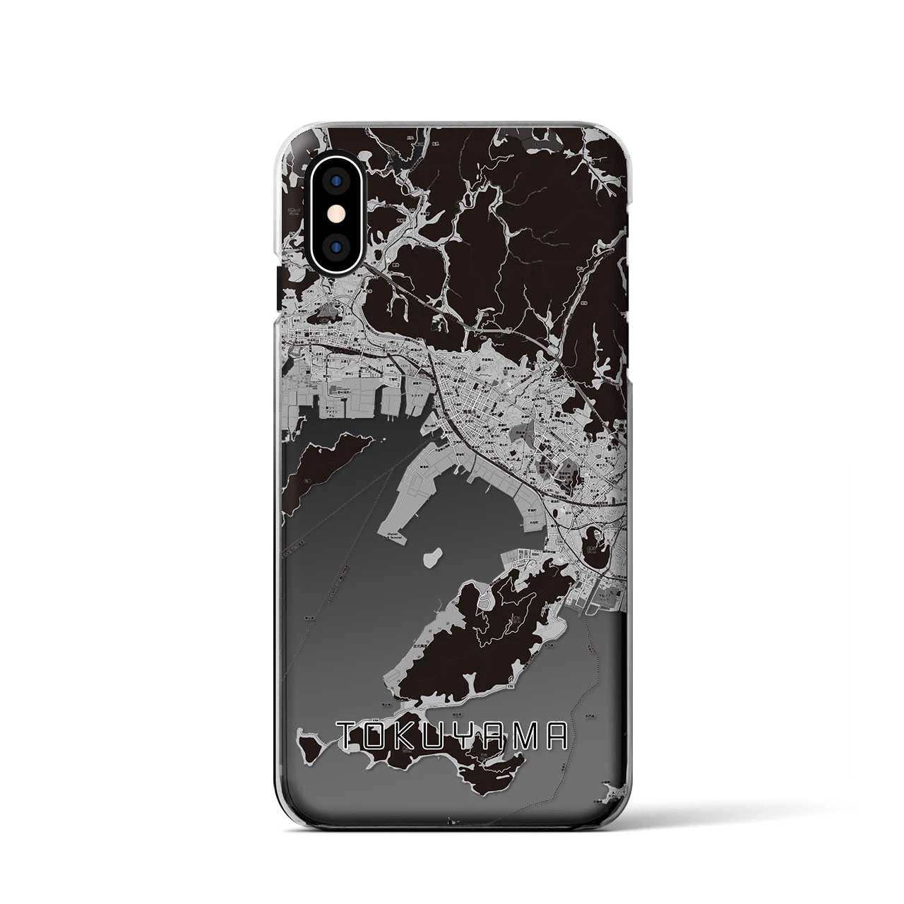 【徳山(山口県)】地図柄iPhoneケース(クリアタイプ)