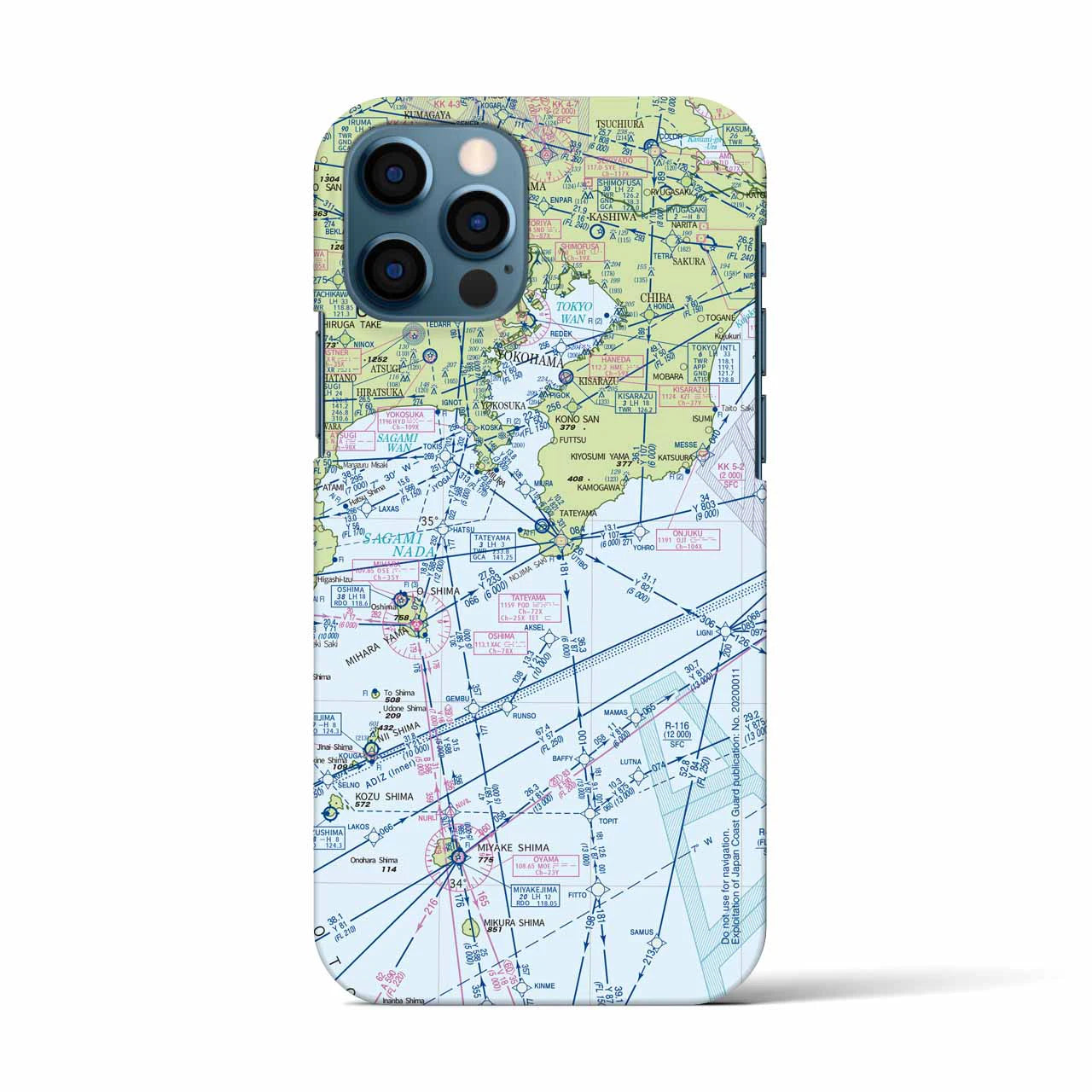 【東京航空図(東京都)】航空図iPhoneケース(バックカバータイプ)