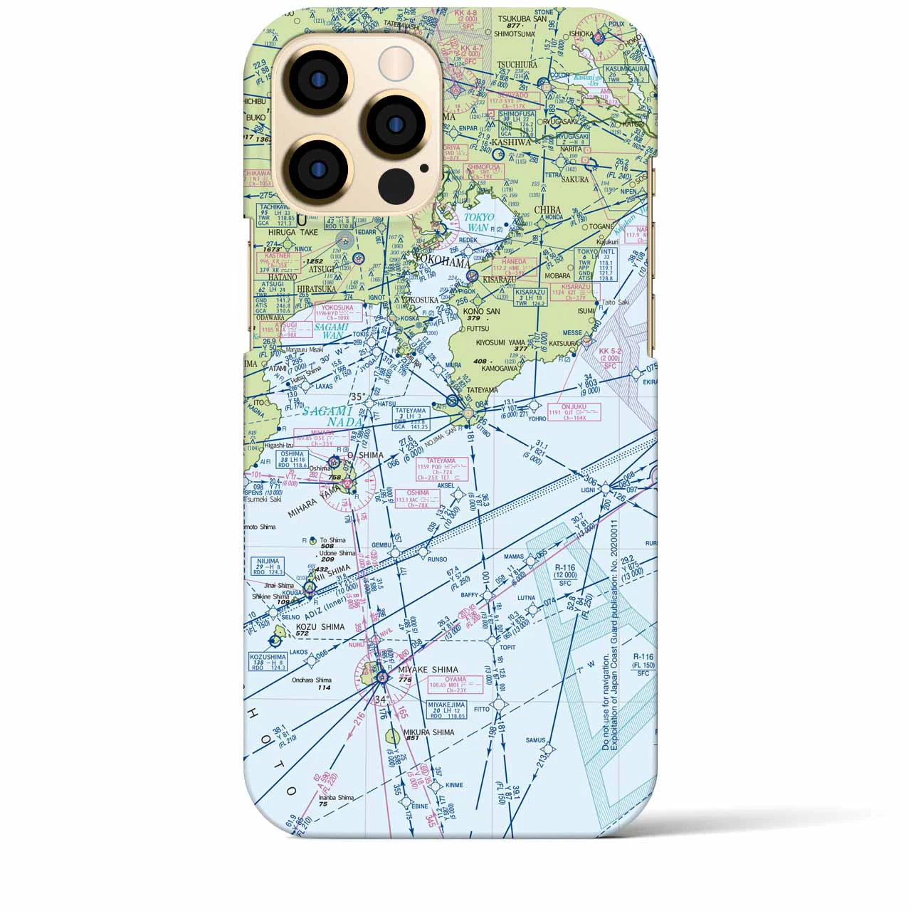 【東京航空図(東京都)】航空図iPhoneケース(バックカバータイプ)