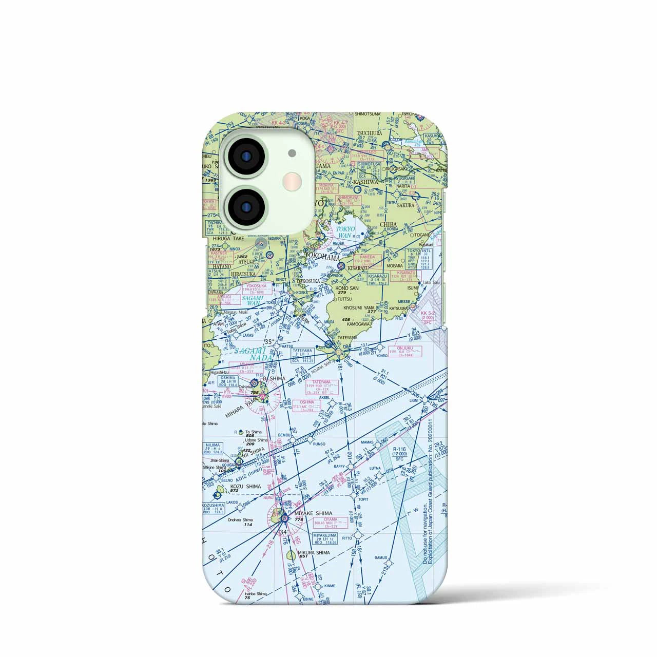 【東京航空図(東京都)】航空図iPhoneケース(バックカバータイプ)