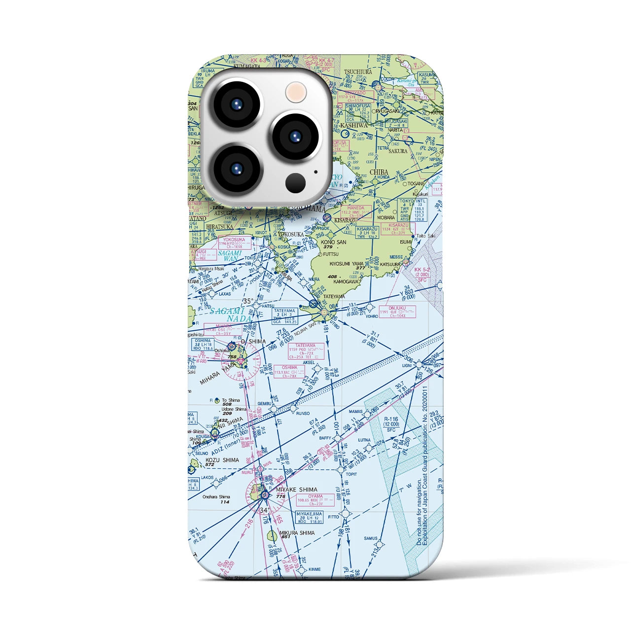 【東京航空図(東京都)】航空図iPhoneケース(バックカバータイプ)