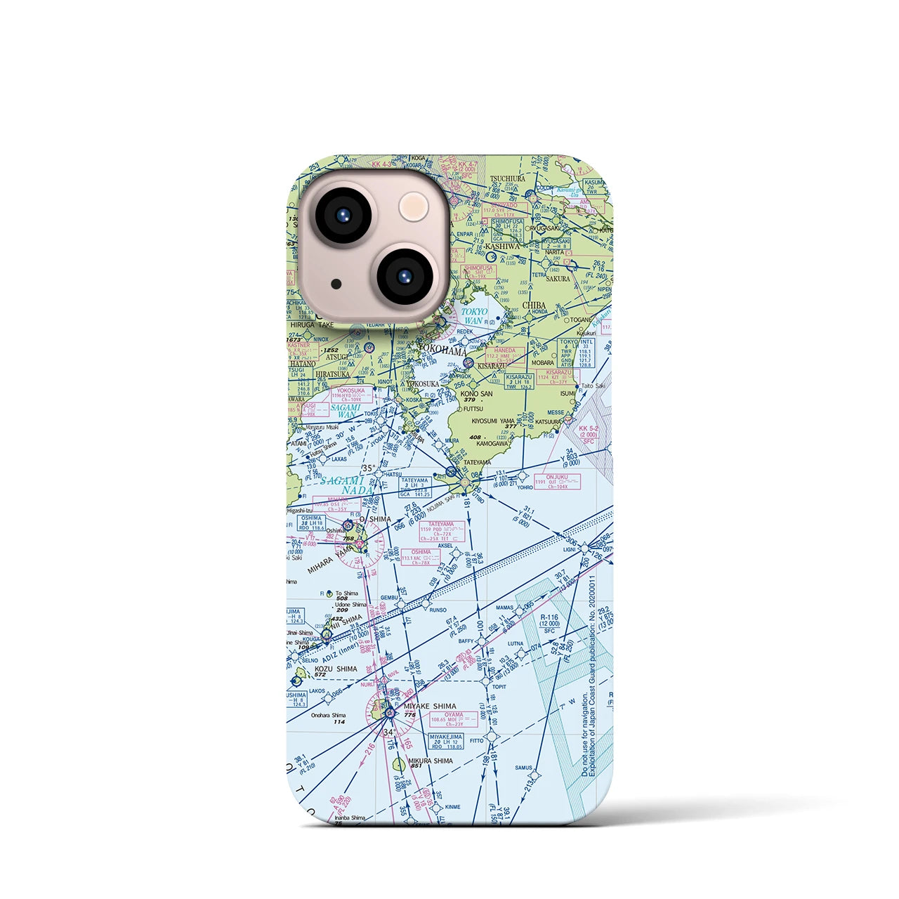 【東京航空図(東京都)】航空図iPhoneケース(バックカバータイプ)