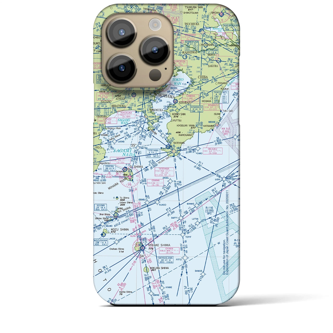 【東京航空図(東京都)】航空図iPhoneケース(バックカバータイプ)