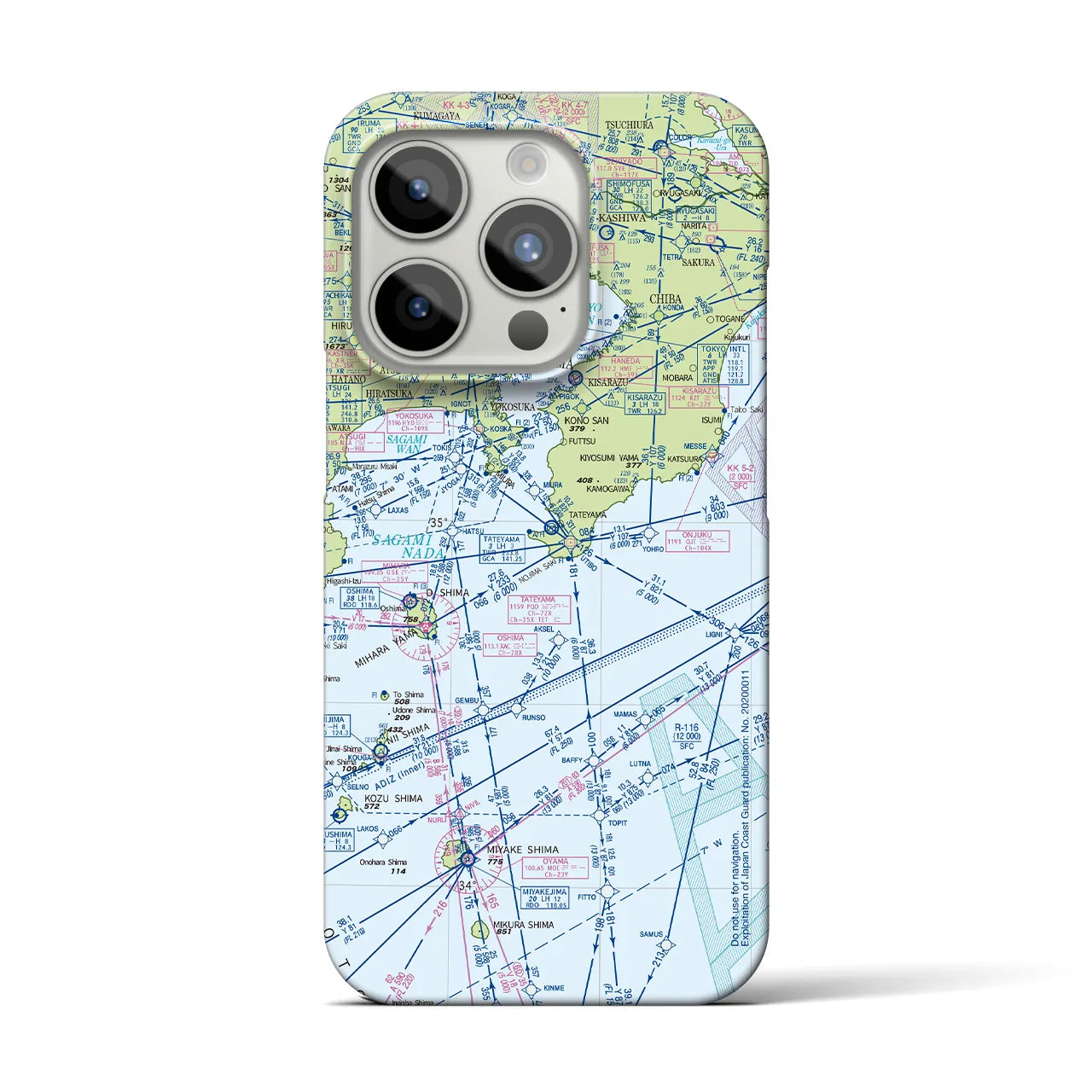 【東京航空図(東京都)】航空図iPhoneケース(バックカバータイプ)