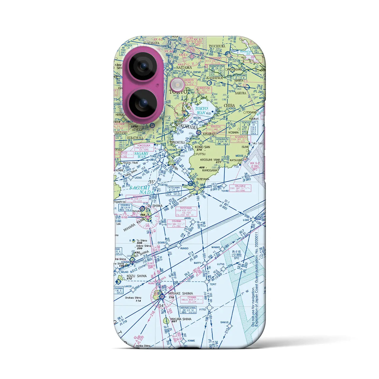 【東京航空図(東京都)】航空図iPhoneケース(バックカバータイプ)