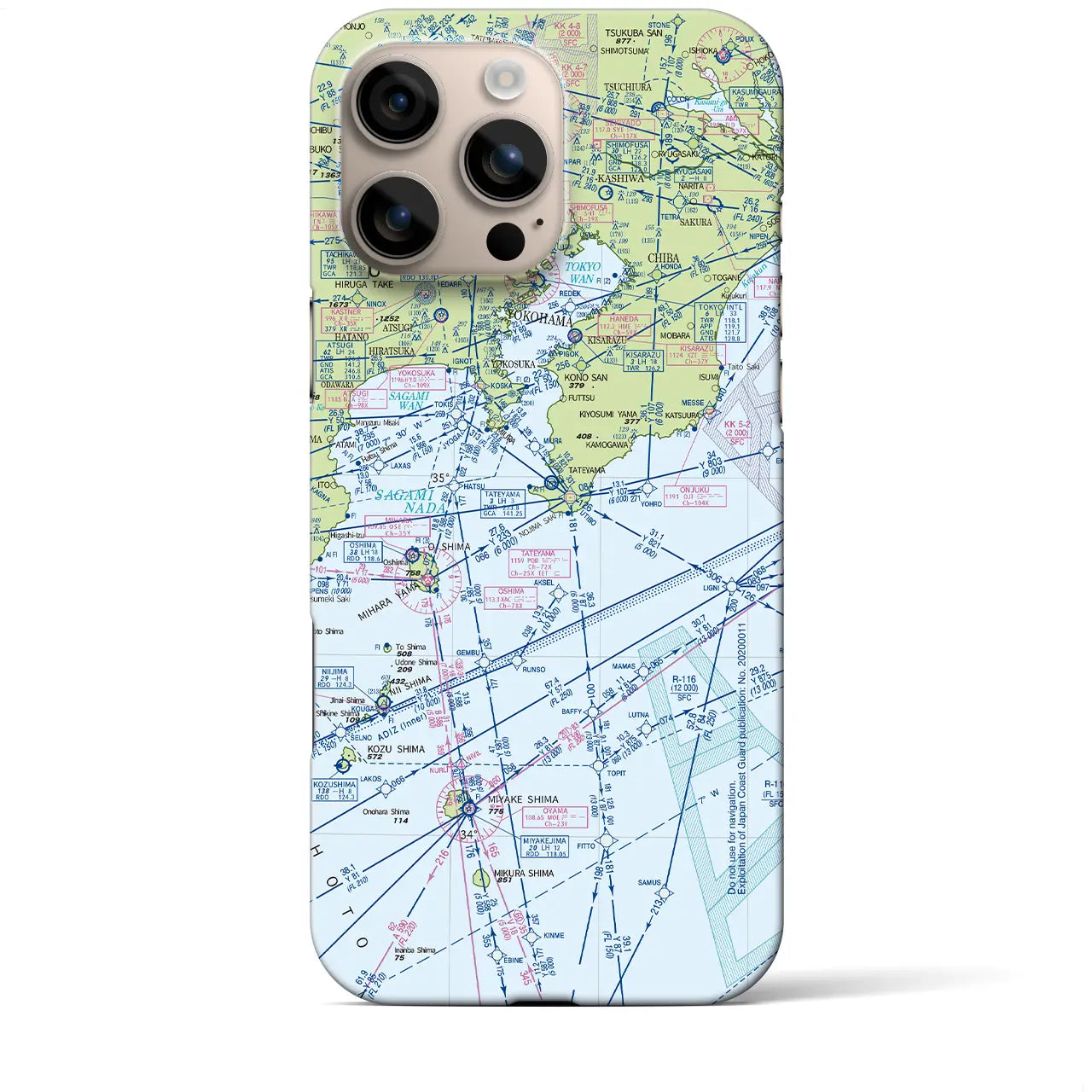 【東京航空図(東京都)】航空図iPhoneケース(バックカバータイプ)