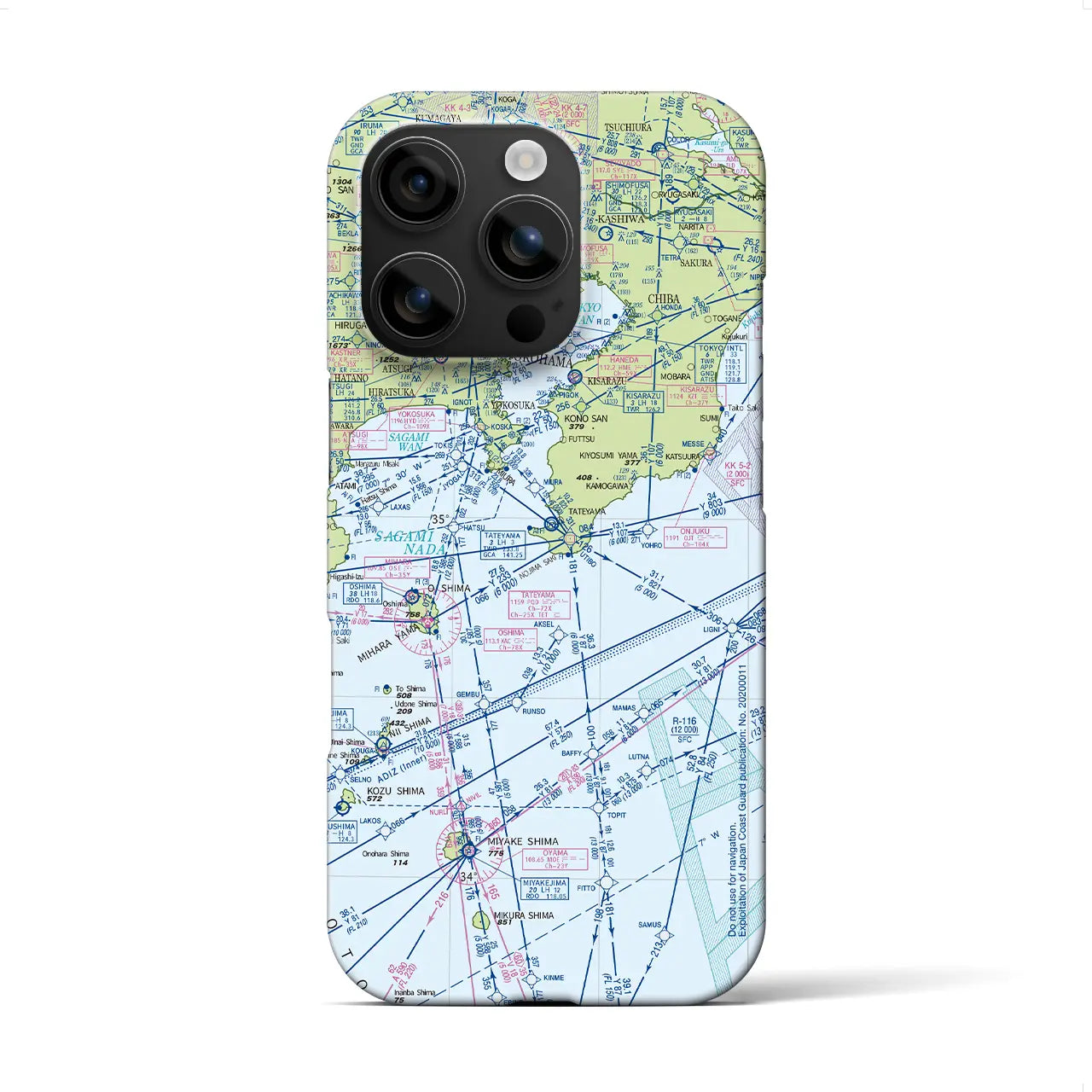 【東京航空図(東京都)】航空図iPhoneケース(バックカバータイプ)