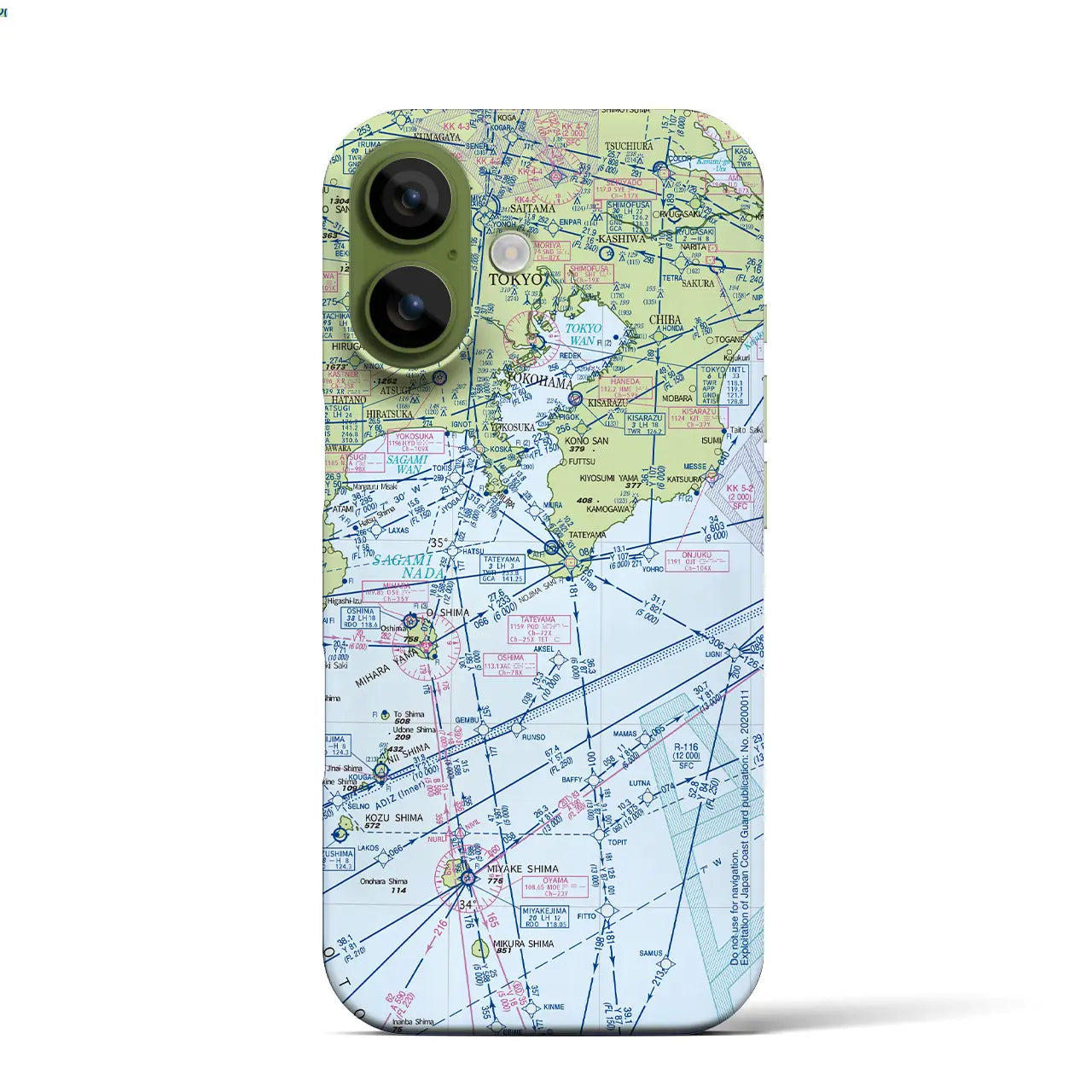 【東京航空図(東京都)】航空図iPhoneケース(バックカバータイプ)