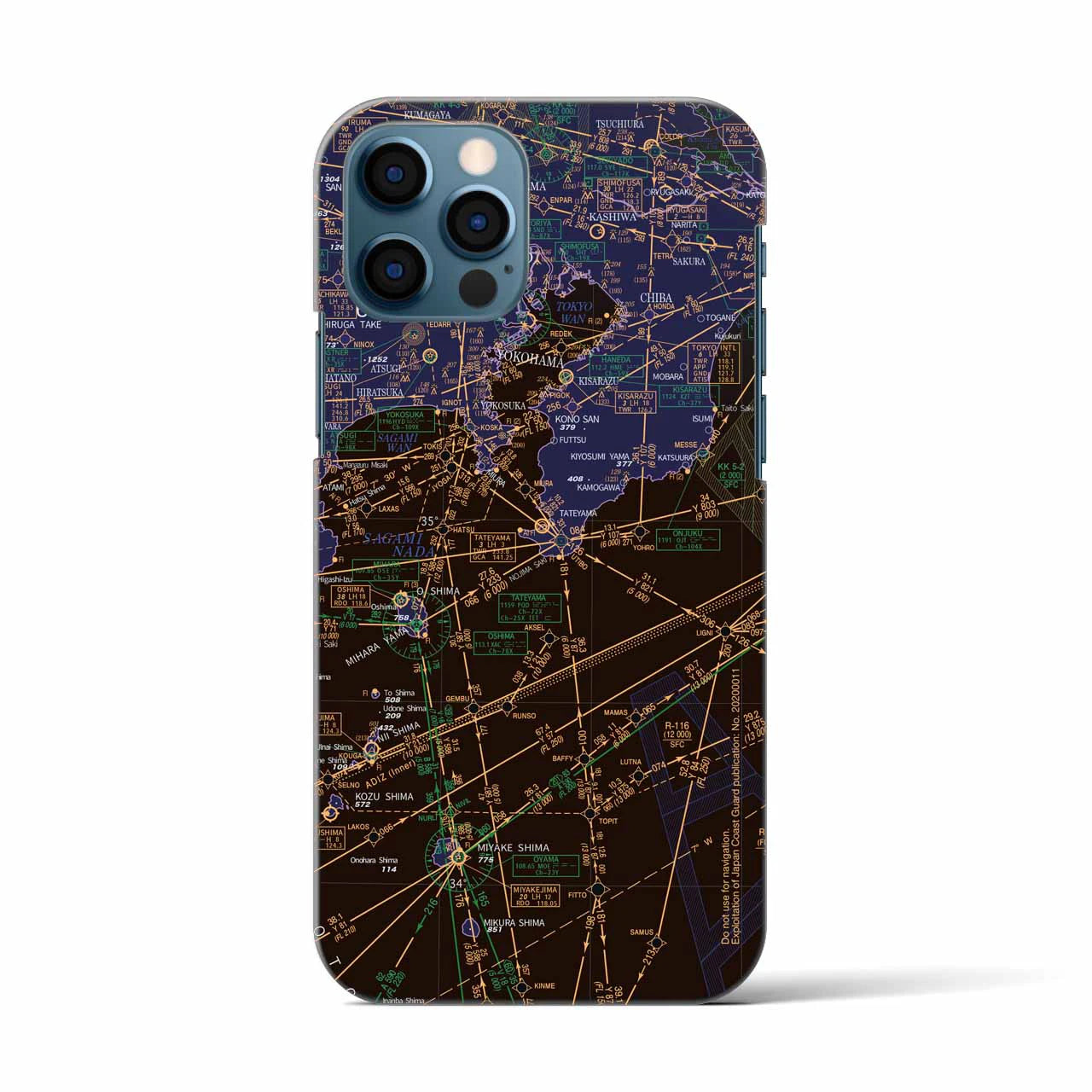 【東京航空図(東京都)】航空図iPhoneケース(バックカバータイプ)