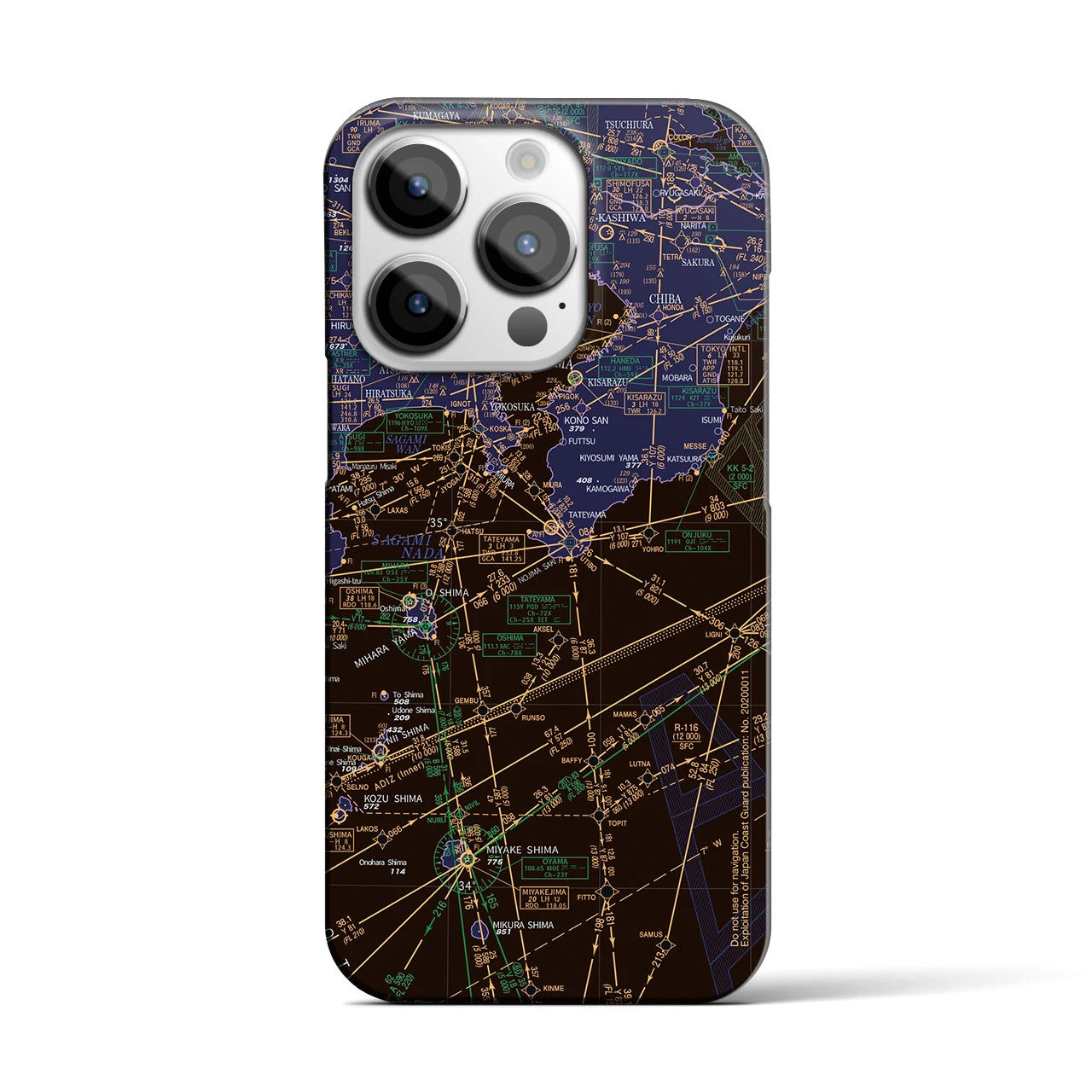 【東京航空図(東京都)】航空図iPhoneケース(バックカバータイプ)