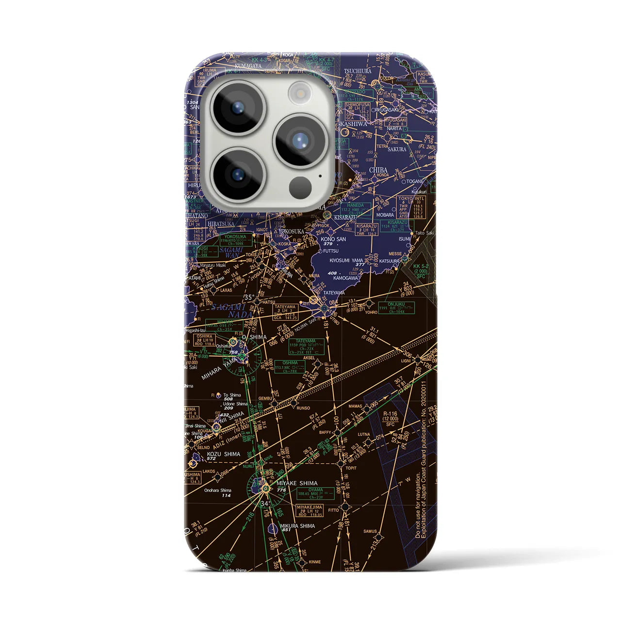 【東京航空図(東京都)】航空図iPhoneケース(バックカバータイプ)