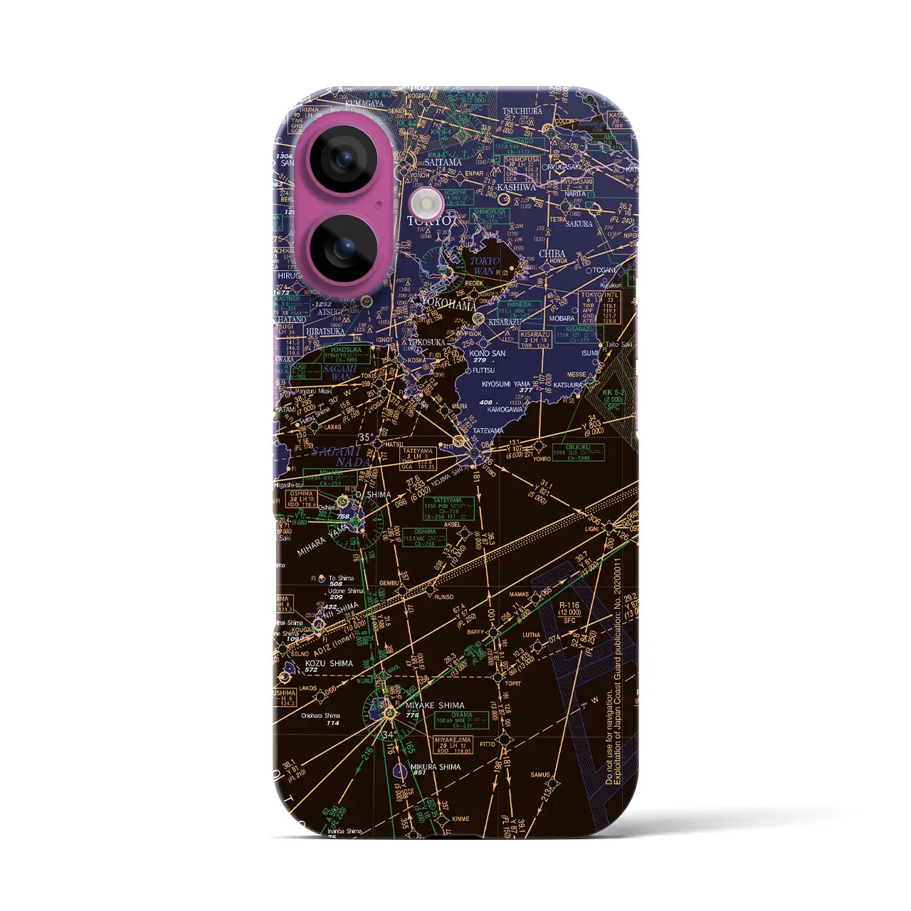 【東京航空図(東京都)】航空図iPhoneケース(バックカバータイプ)