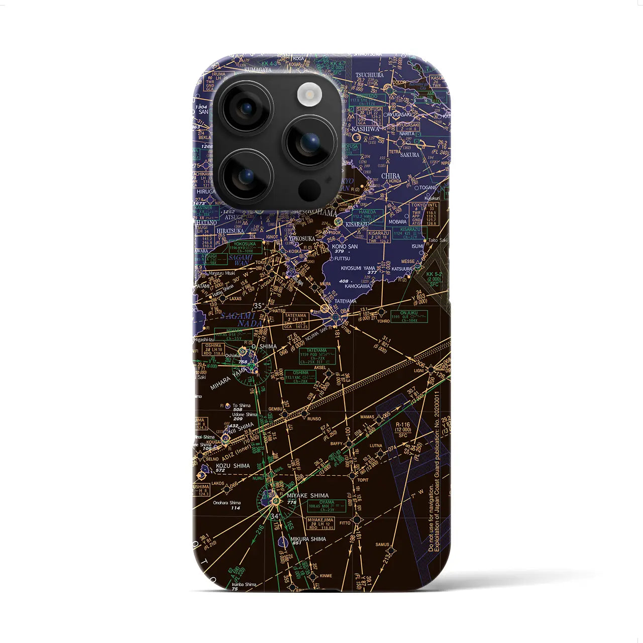 【東京航空図(東京都)】航空図iPhoneケース(バックカバータイプ)