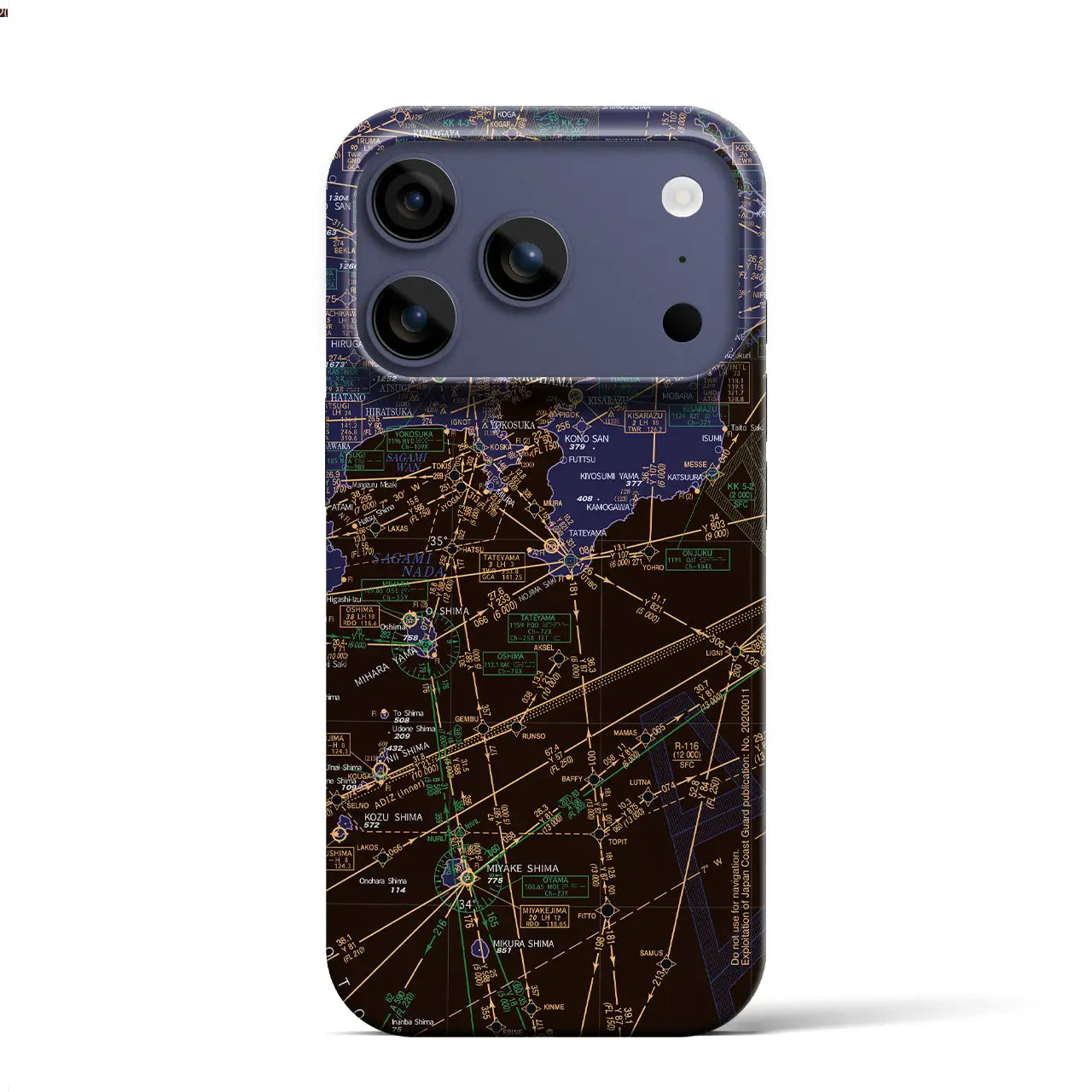 【東京航空図(東京都)】航空図iPhoneケース(バックカバータイプ)