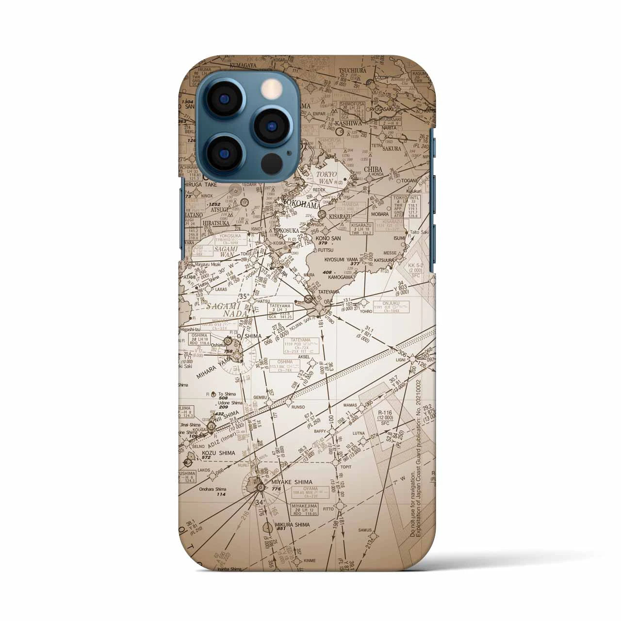 【東京航空図(東京都)】航空図iPhoneケース(バックカバータイプ)