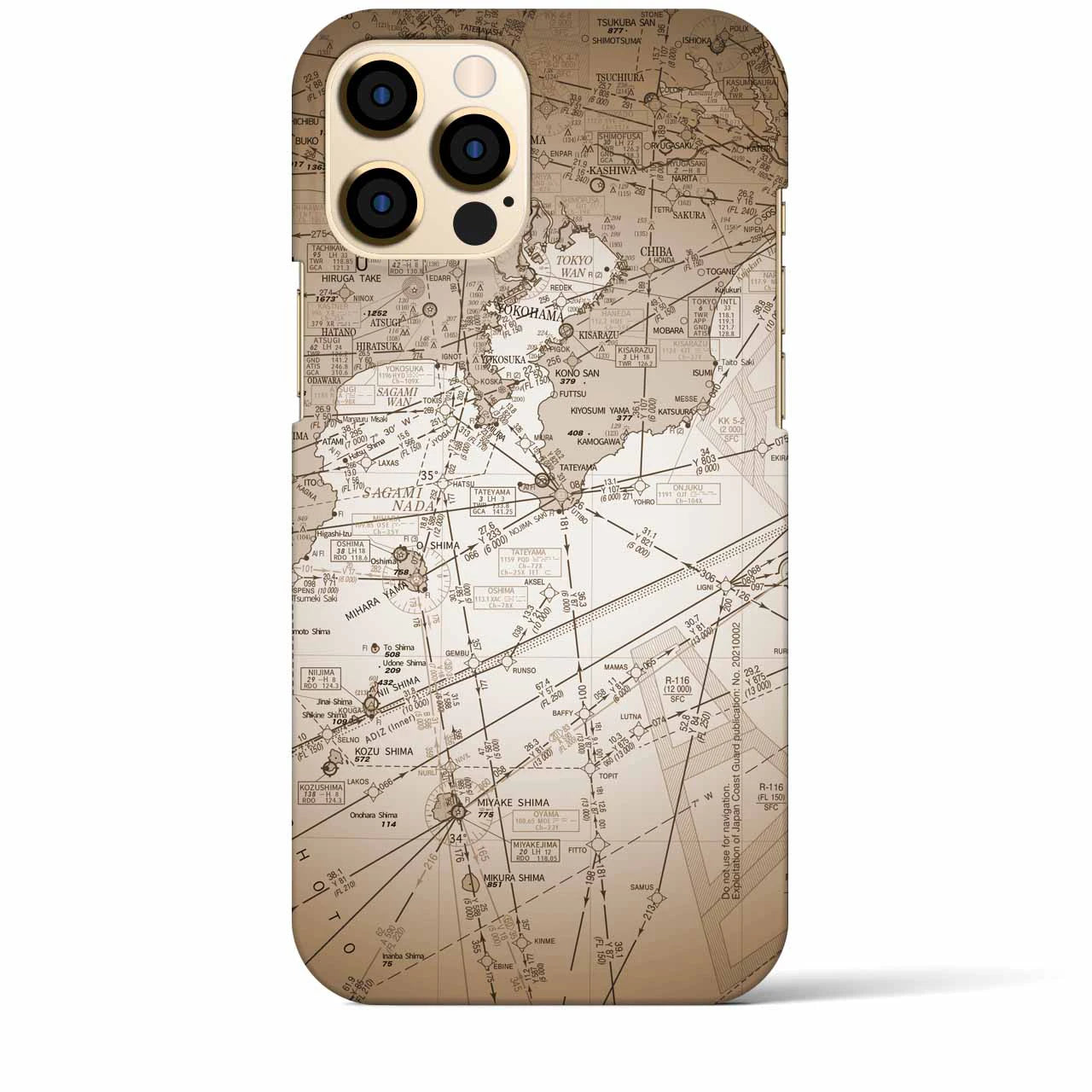 【東京航空図(東京都)】航空図iPhoneケース(バックカバータイプ)