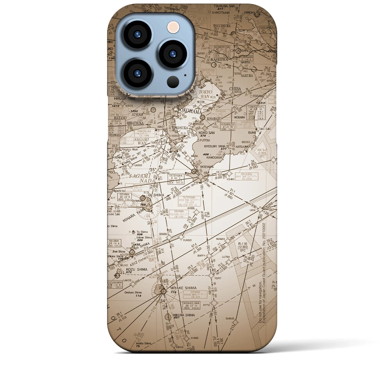 【東京航空図(東京都)】航空図iPhoneケース(バックカバータイプ)