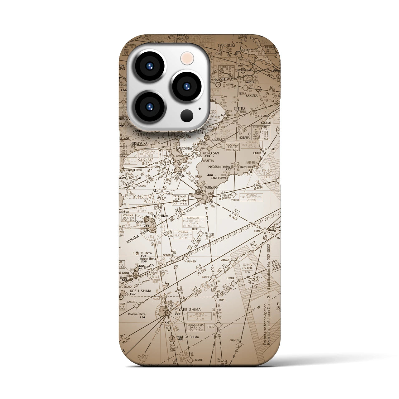 【東京航空図(東京都)】航空図iPhoneケース(バックカバータイプ)