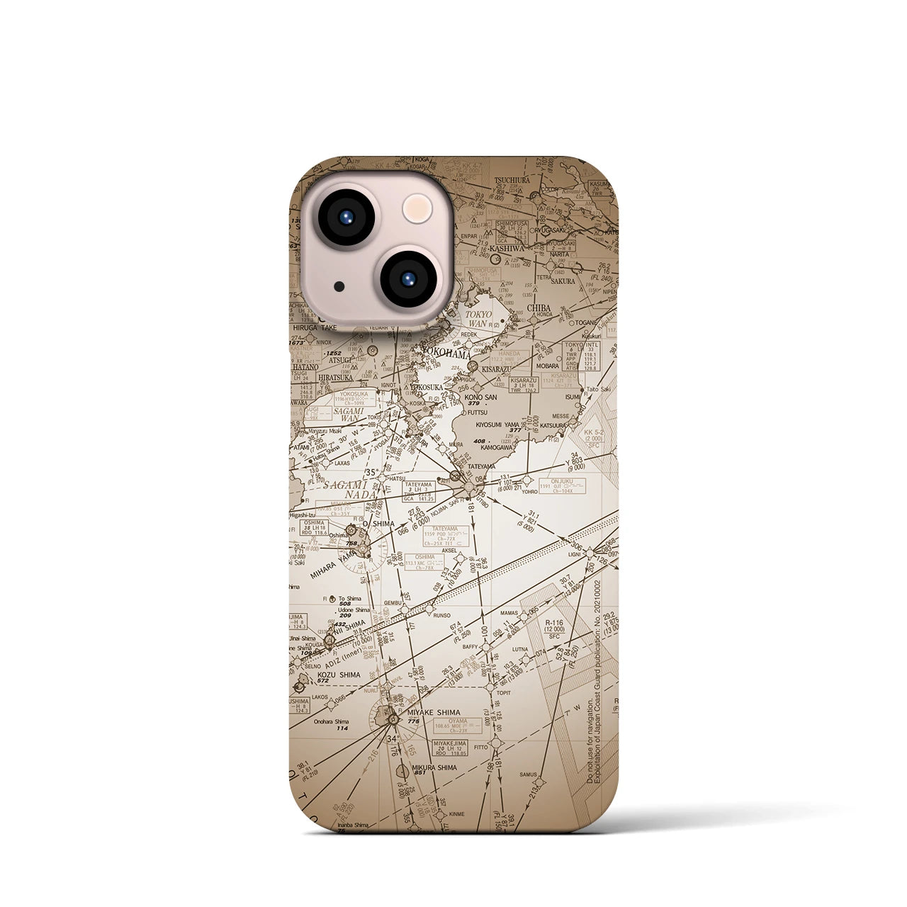 【東京航空図(東京都)】航空図iPhoneケース(バックカバータイプ)