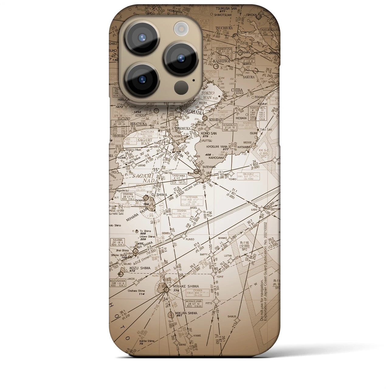 【東京航空図(東京都)】航空図iPhoneケース(バックカバータイプ)