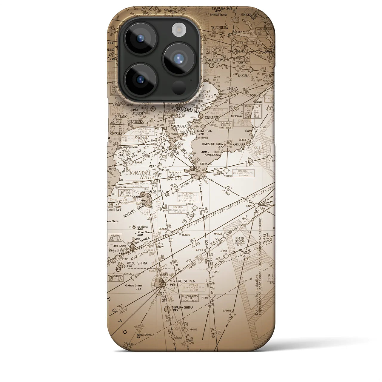 【東京航空図(東京都)】航空図iPhoneケース(バックカバータイプ)