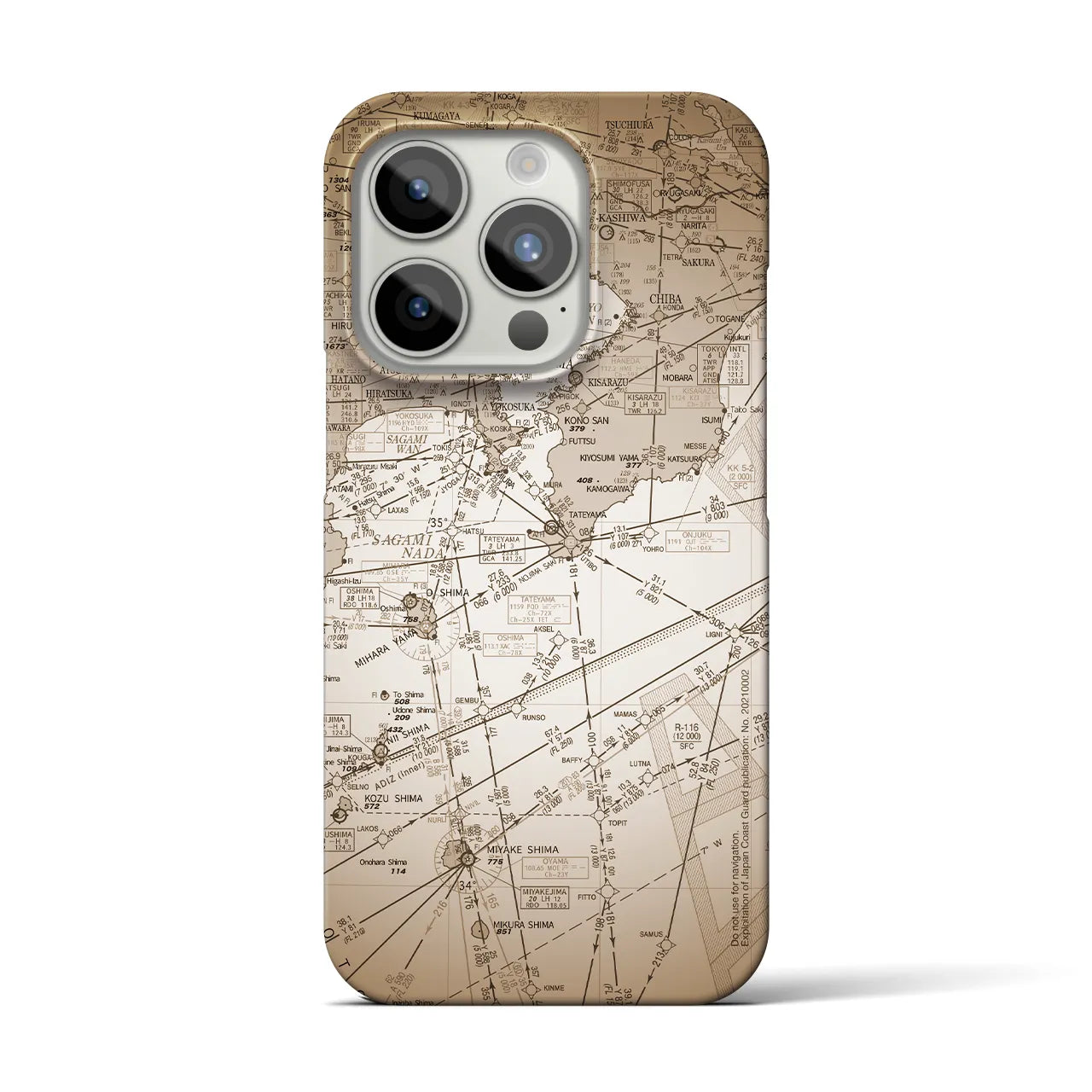 【東京航空図(東京都)】航空図iPhoneケース(バックカバータイプ)