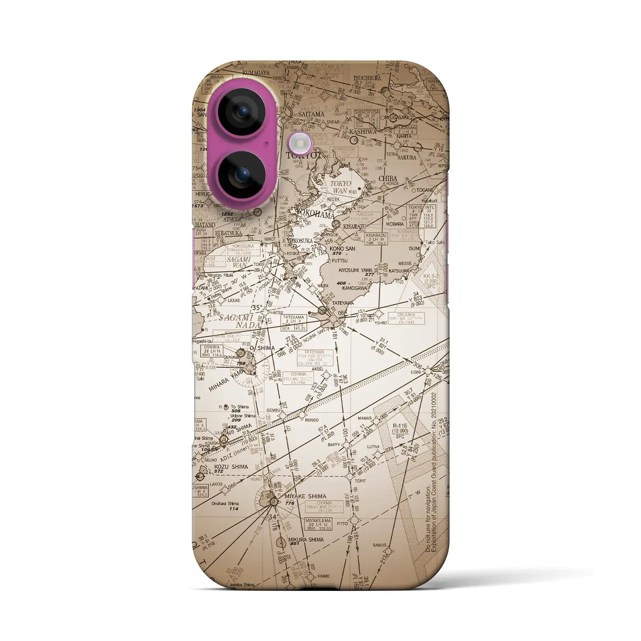 【東京航空図(東京都)】航空図iPhoneケース(バックカバータイプ)