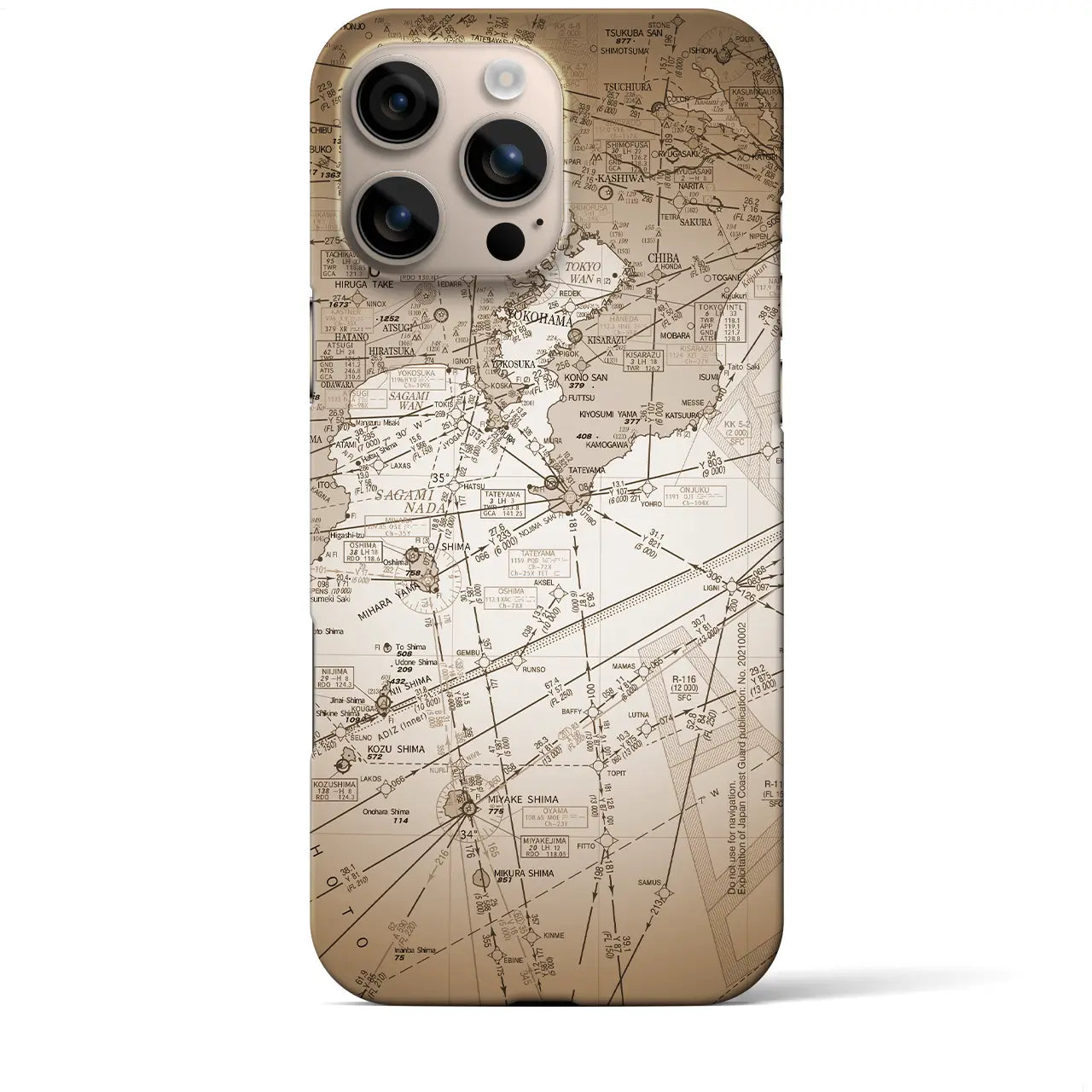 【東京航空図(東京都)】航空図iPhoneケース(バックカバータイプ)