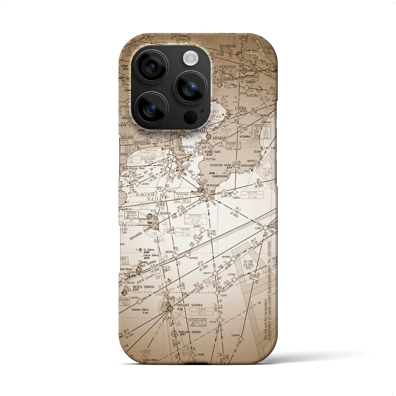 【東京航空図(東京都)】航空図iPhoneケース(バックカバータイプ)