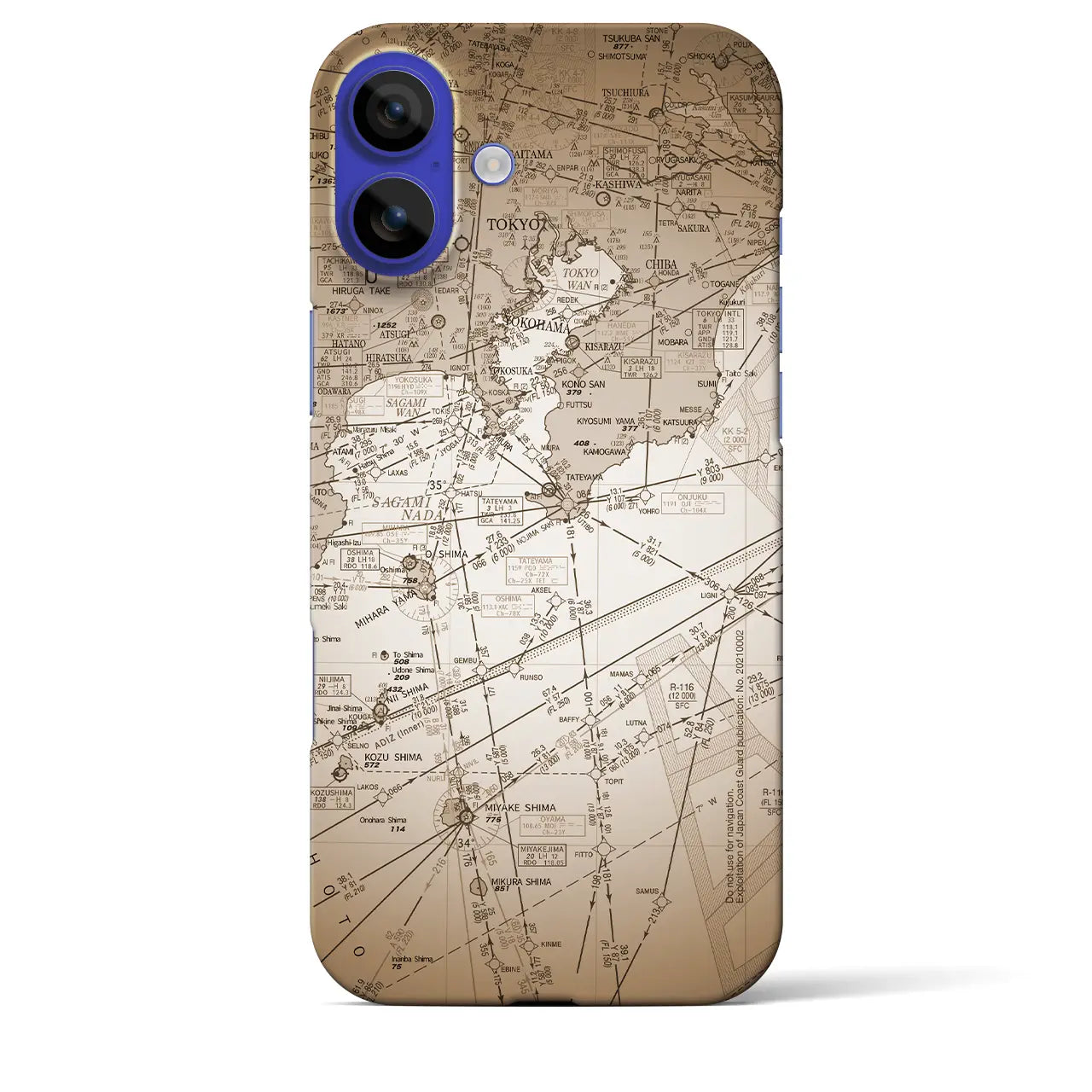 【東京航空図(東京都)】航空図iPhoneケース(バックカバータイプ)