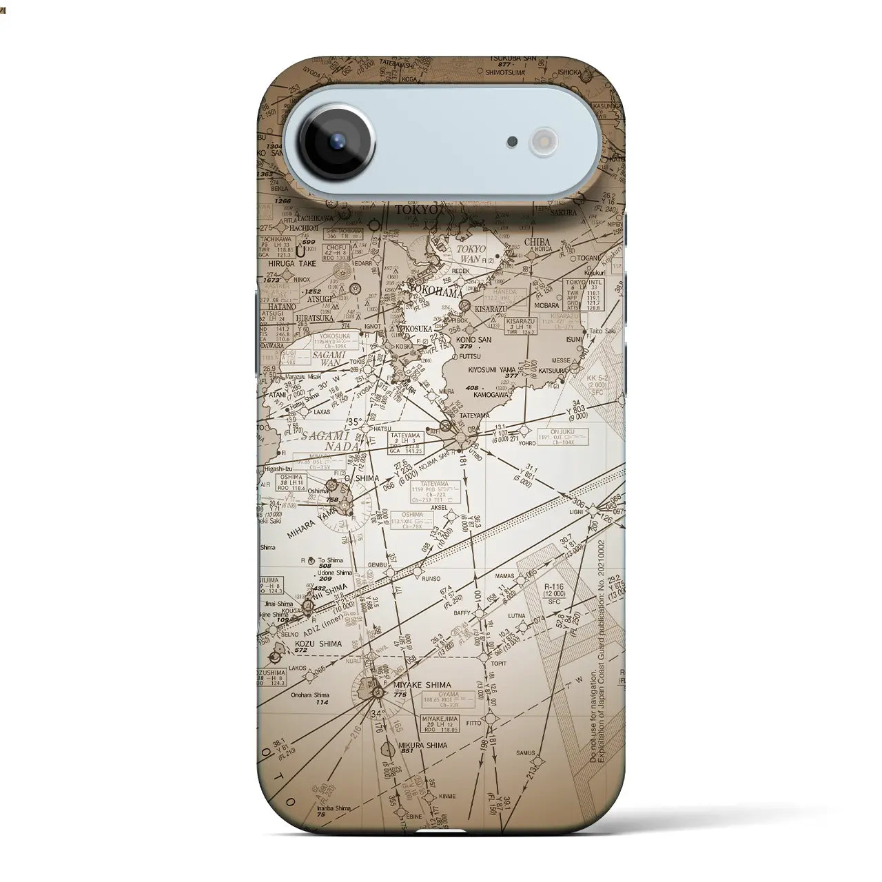 【東京航空図(東京都)】航空図iPhoneケース(バックカバータイプ)